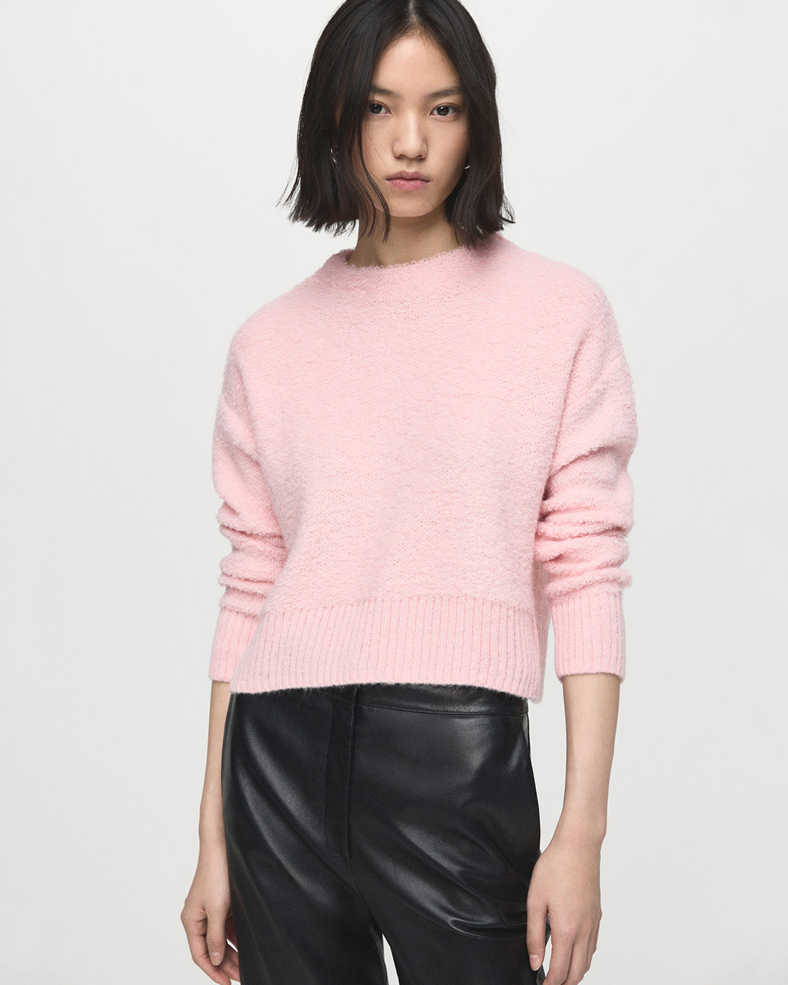Knitted Sweater With Perkins Neck