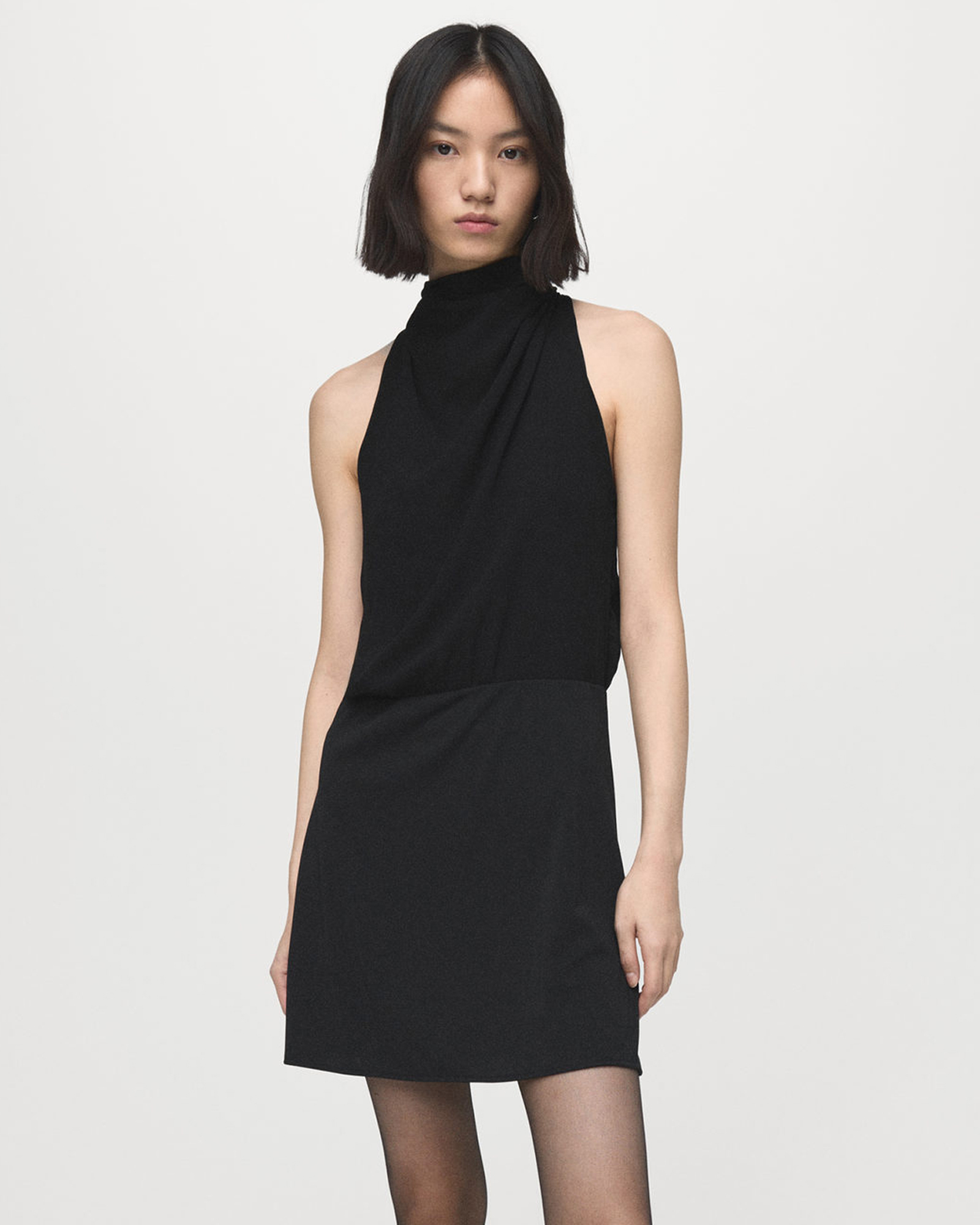 Halter-Neck Dress With Bow