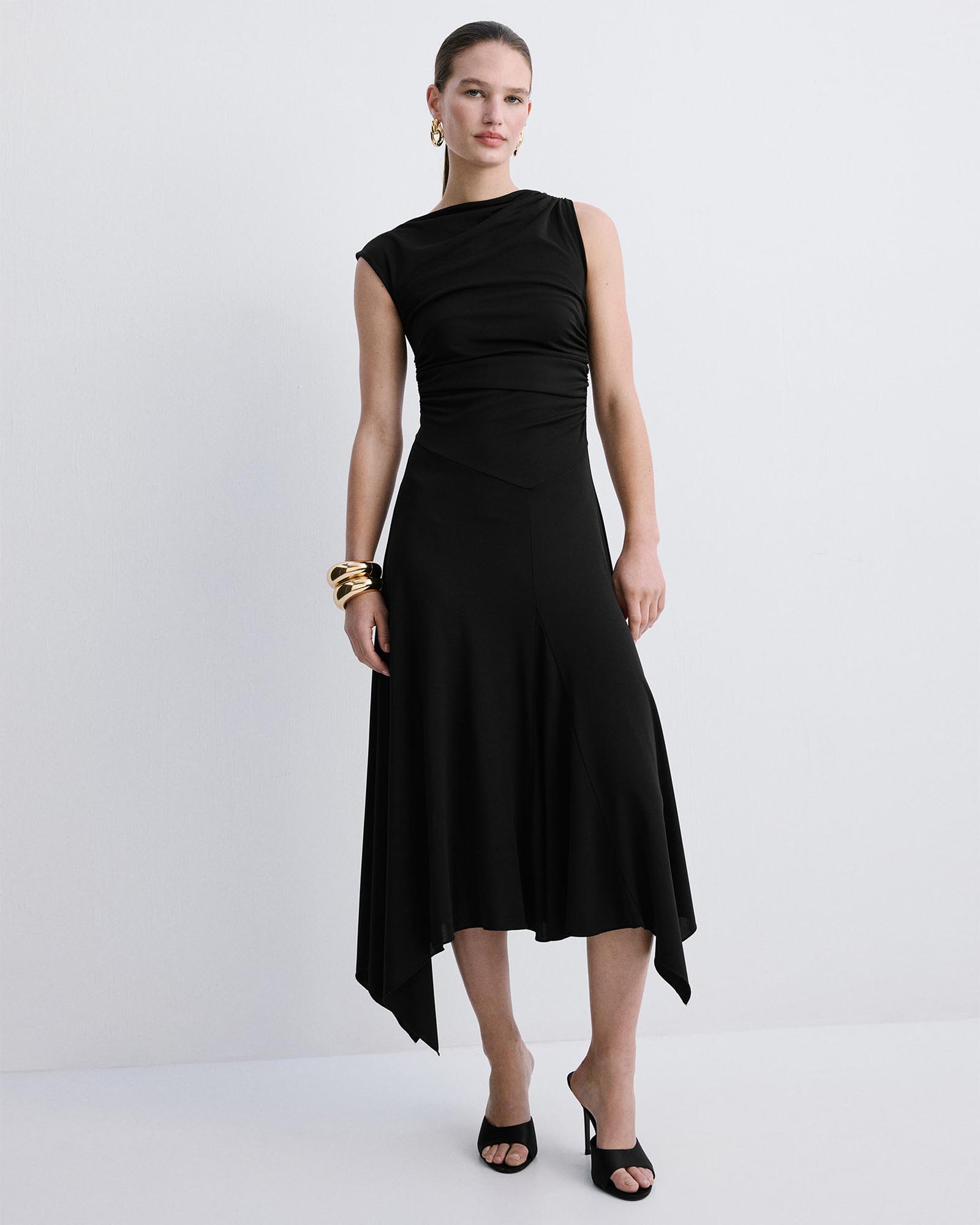 Asymmetrical Flared Dress