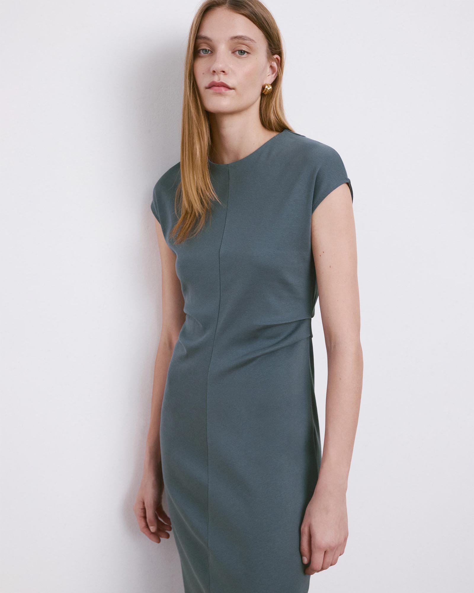 Midi-Dress With Draped Detail