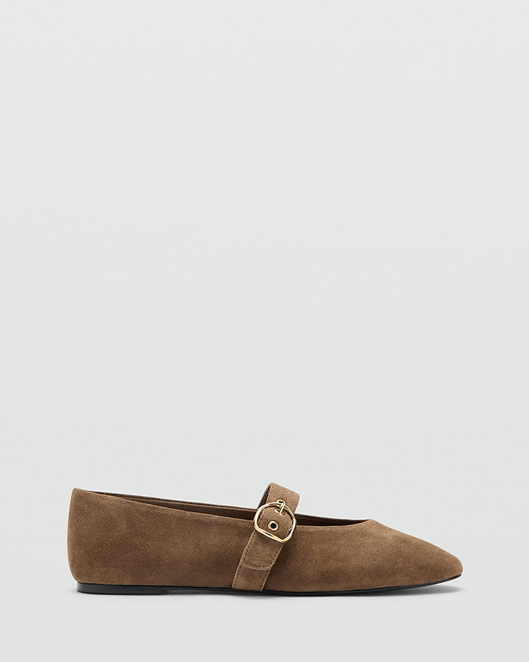 Suede Leather Ballet Flats