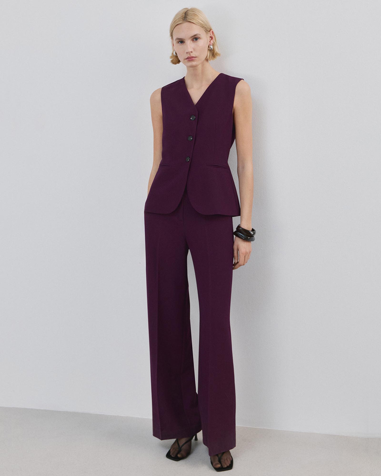 Long Suit-Style Jumpsuit