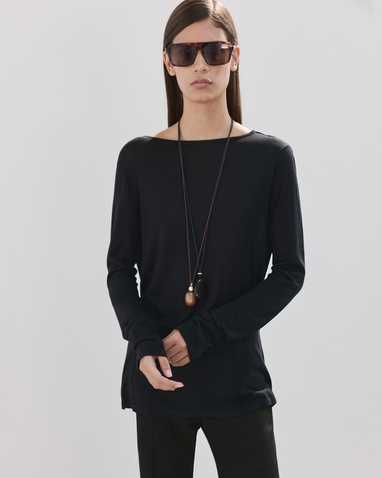 Draped Back Knitted Jumper