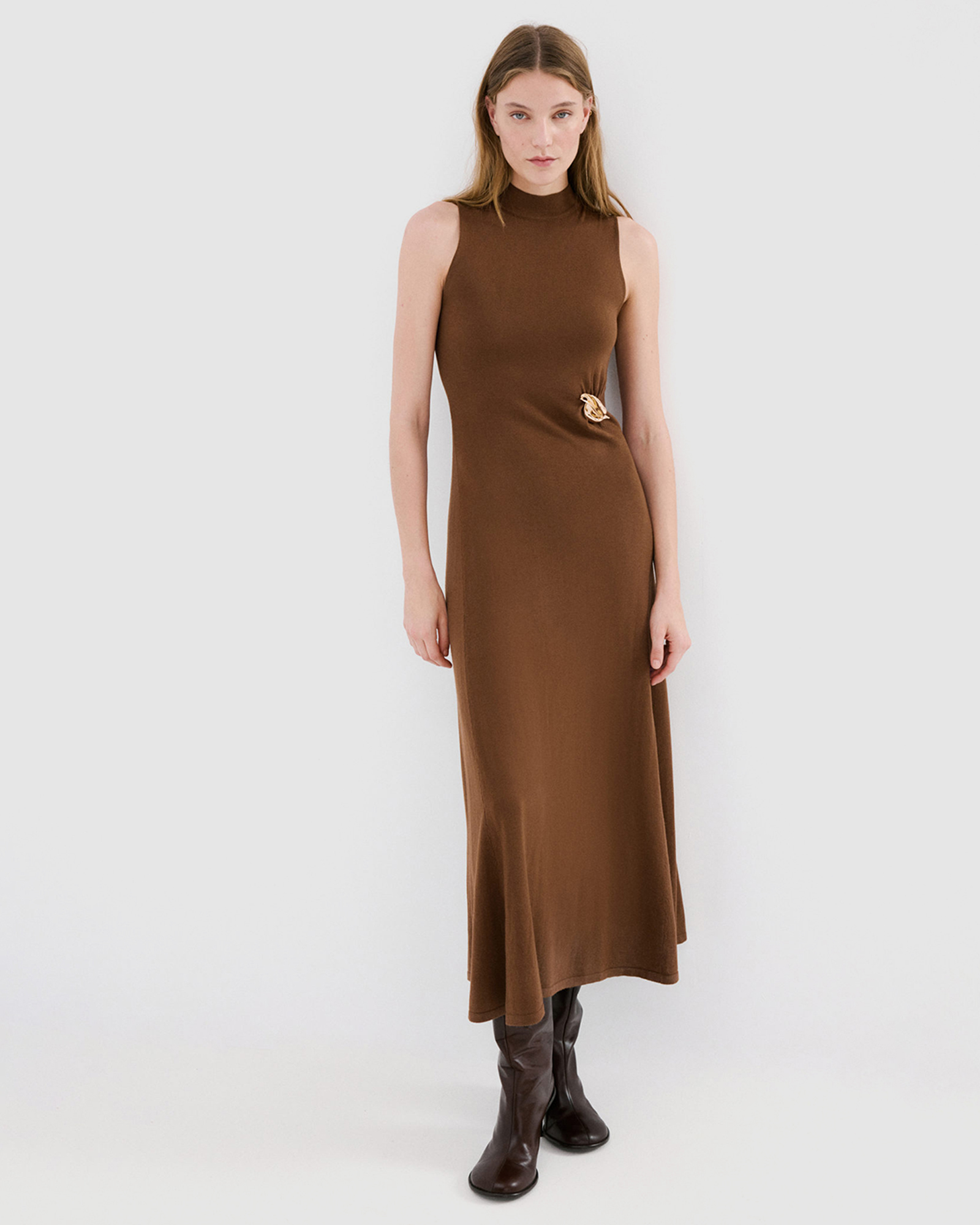 Knitted Dress With Metal Detail