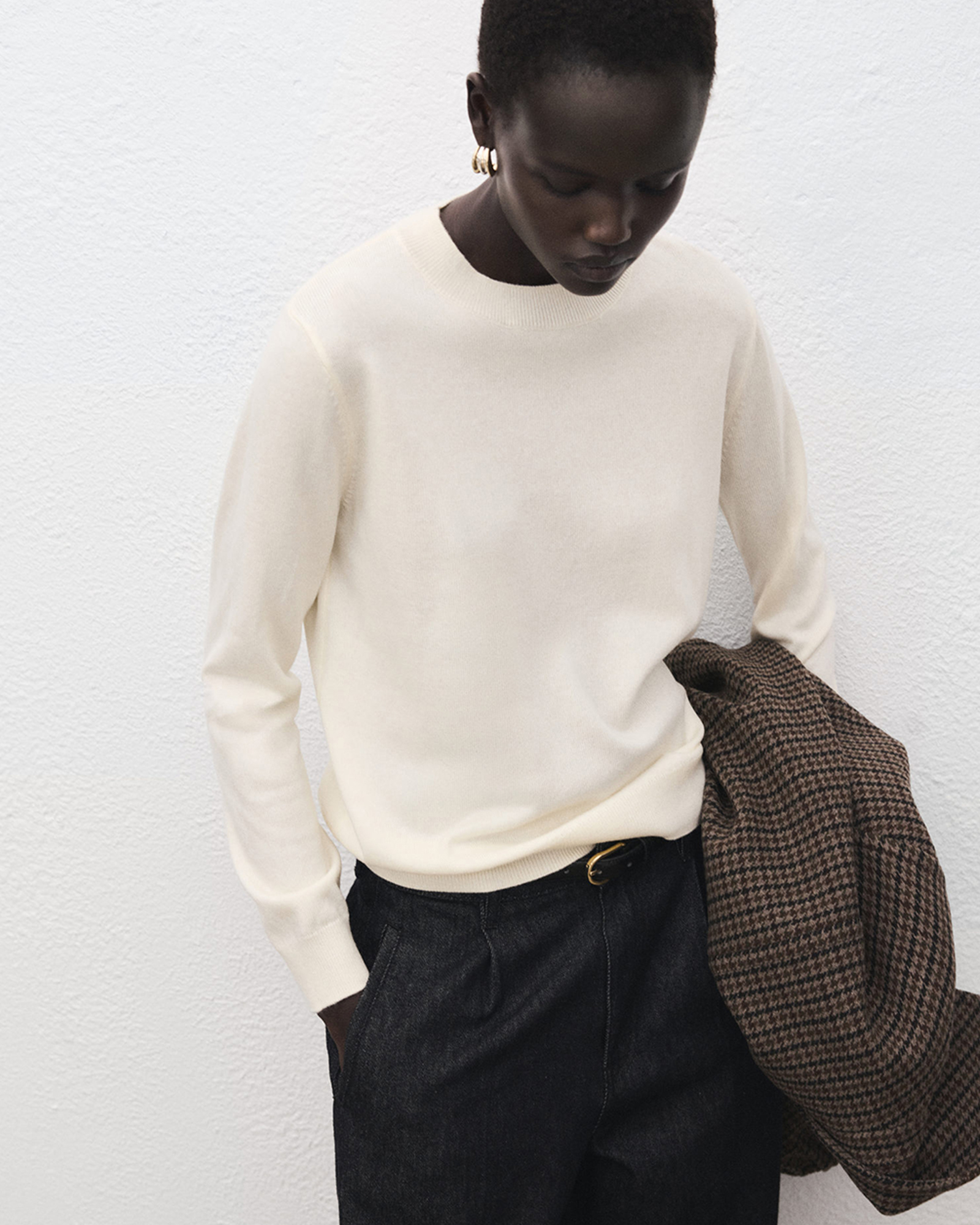 Round-Neck Knitted Sweater