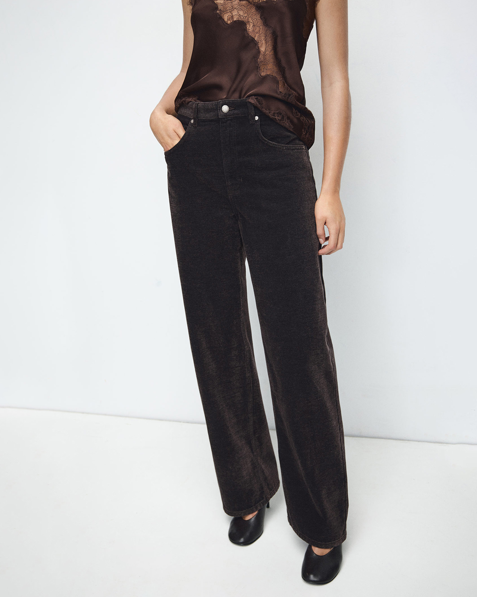 Mid-Rise Straight Jeans