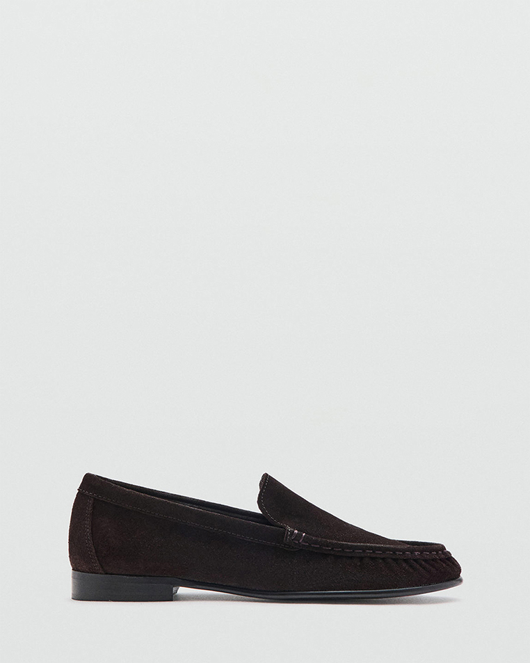 Gathered Suede Moccasins