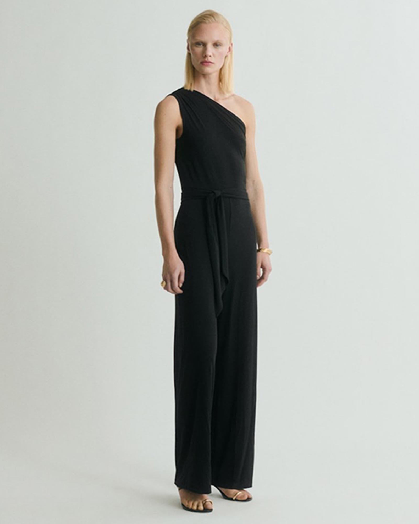 Flamingo Asymmetric Belt Jumpsuit