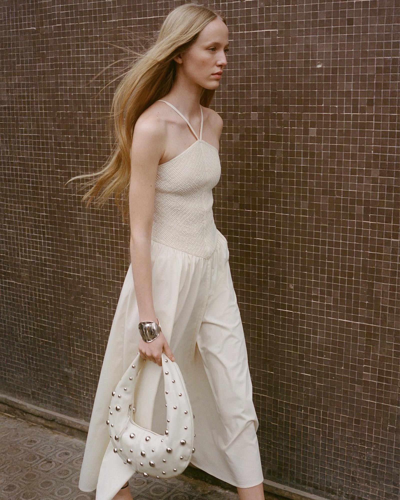 Fede Combined Halter-Neck Dress