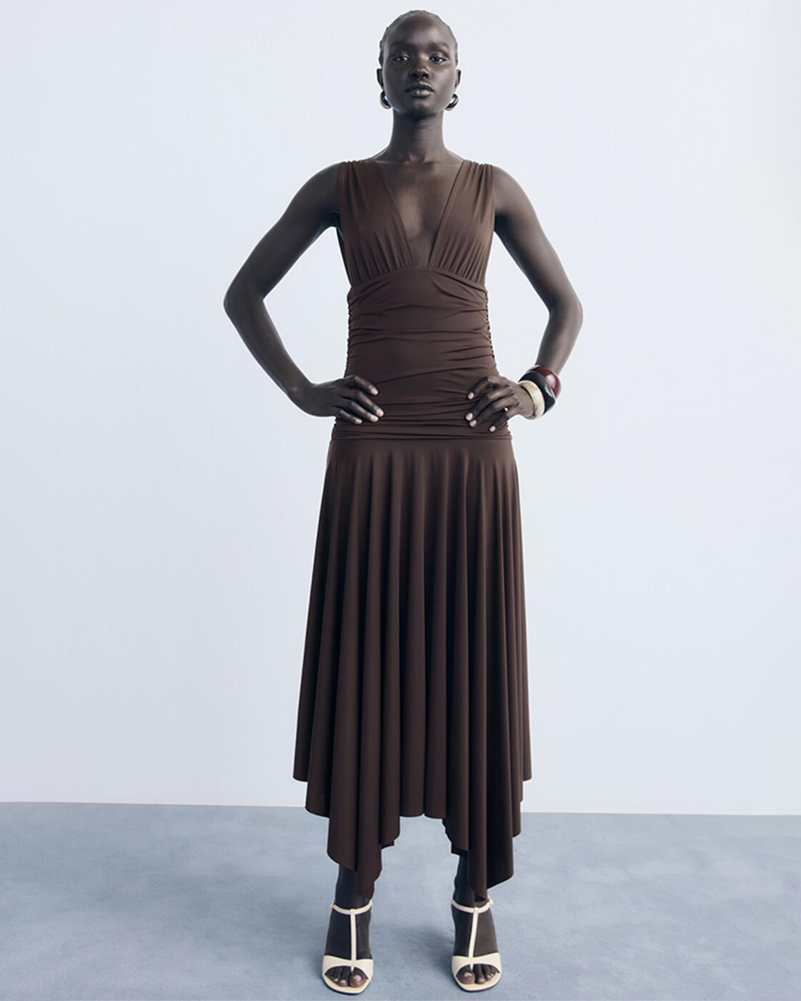 Long Dress With Contrasting Design