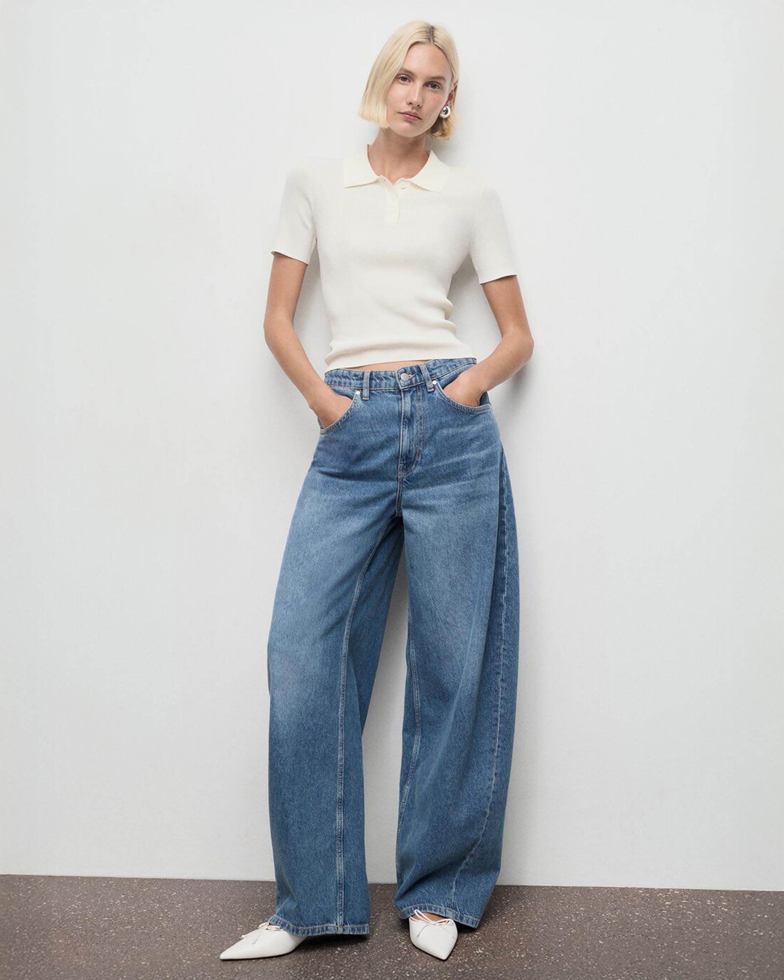 Mid-Rise Balloon Jeans
