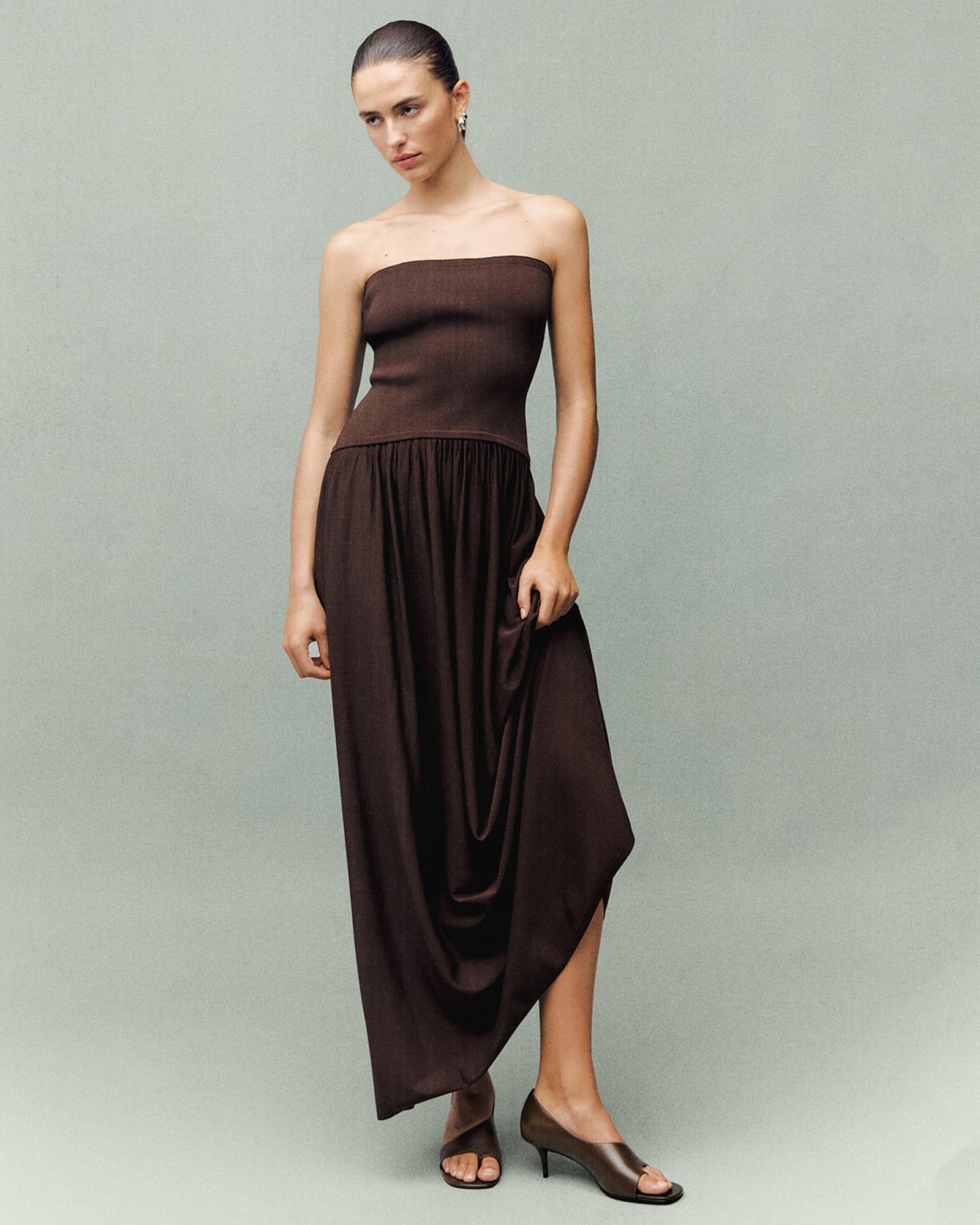 Combined Strapless Dress