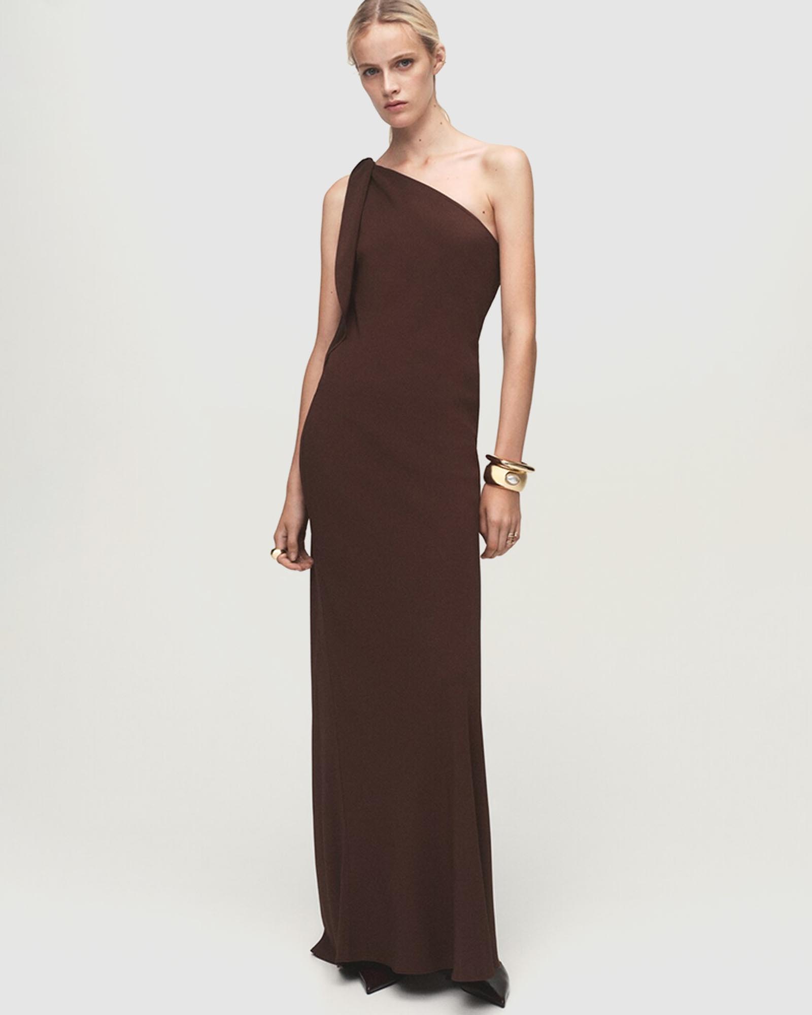 Asymmetrical Dress With Knot Strap
