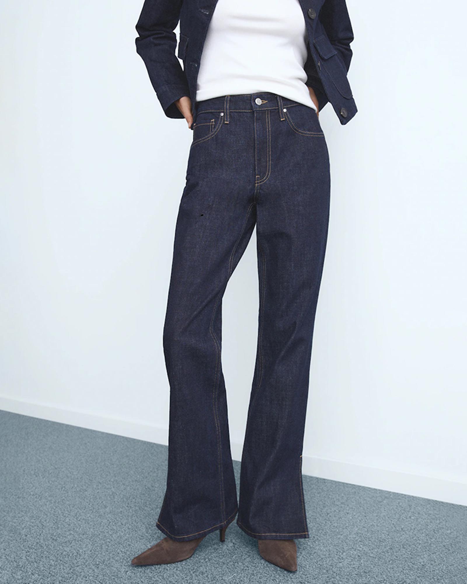 Straight-Leg Jeans With Openings