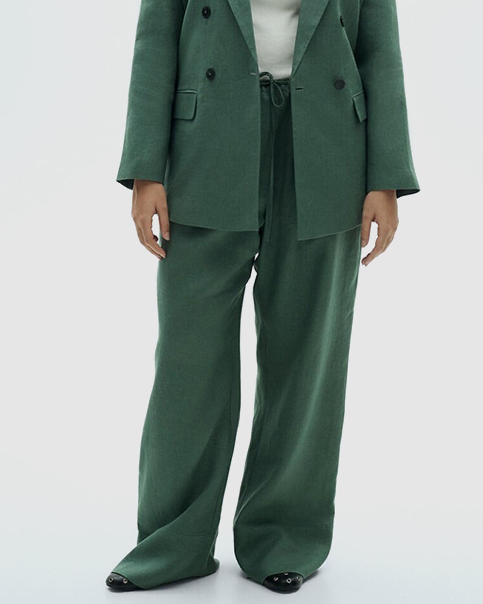 Musgo Straight Linen-Blend Trousers