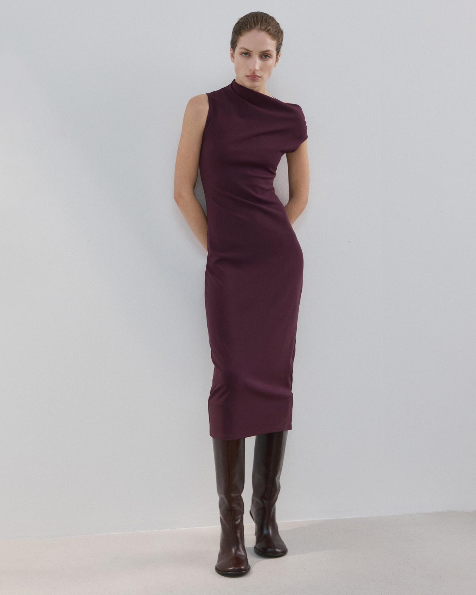 Asymmetrical Midi-Dress