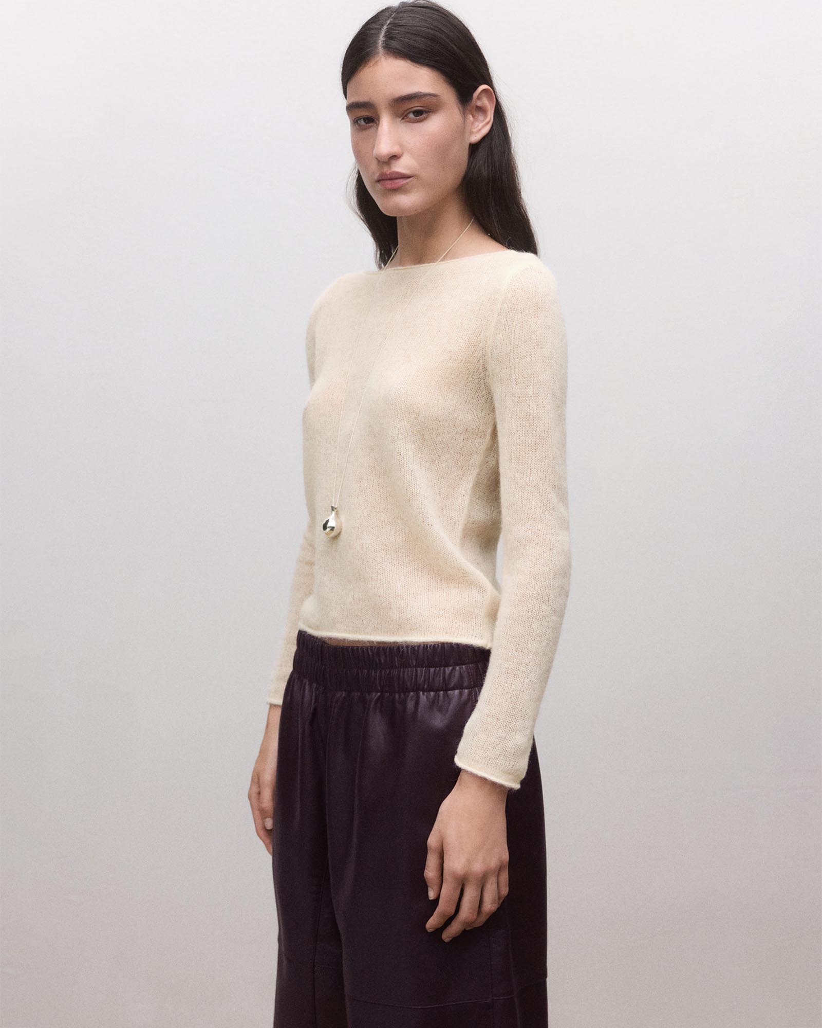 Semi-Transparent Alpaca Sweater