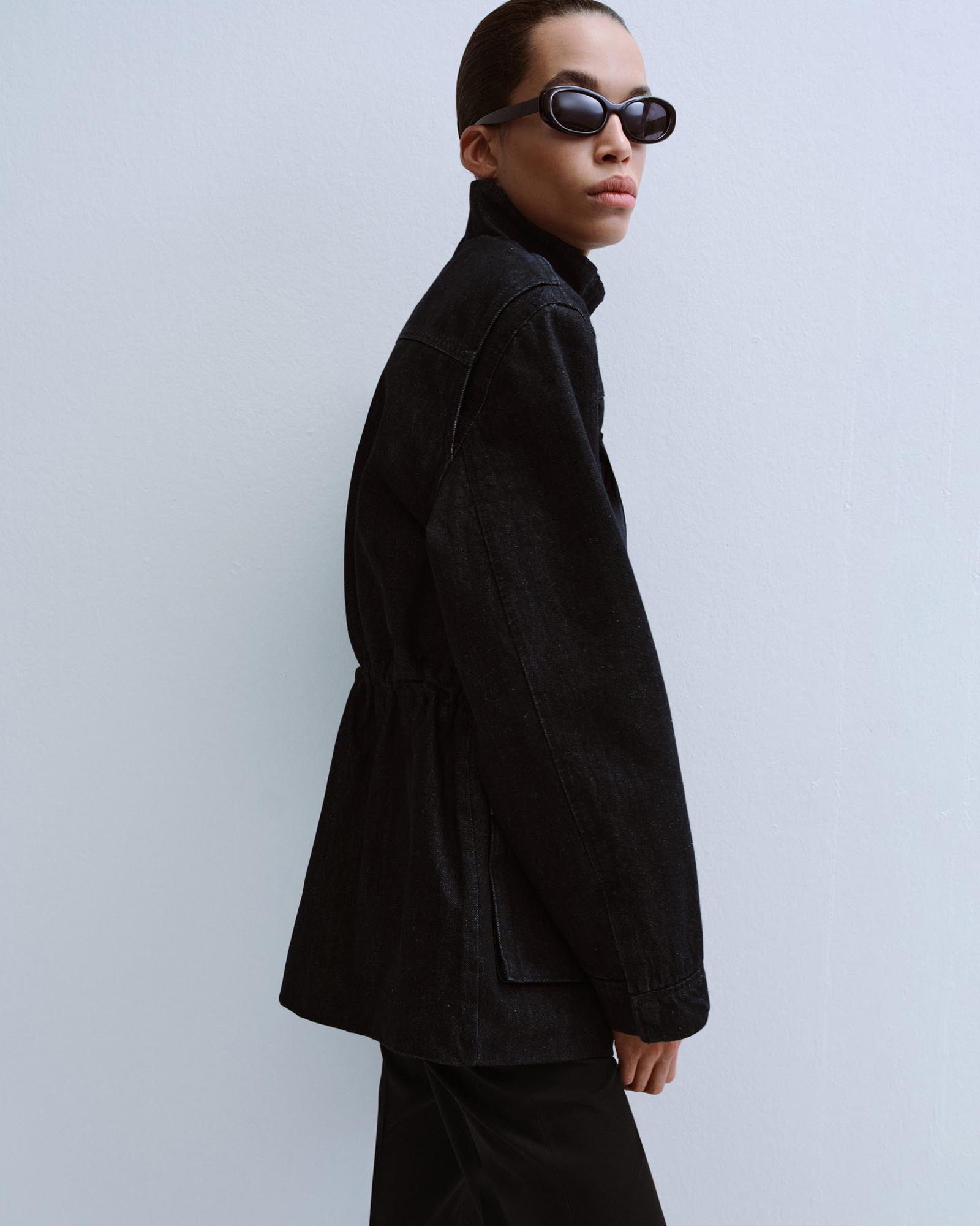 Oversized Denim Parka With Pockets