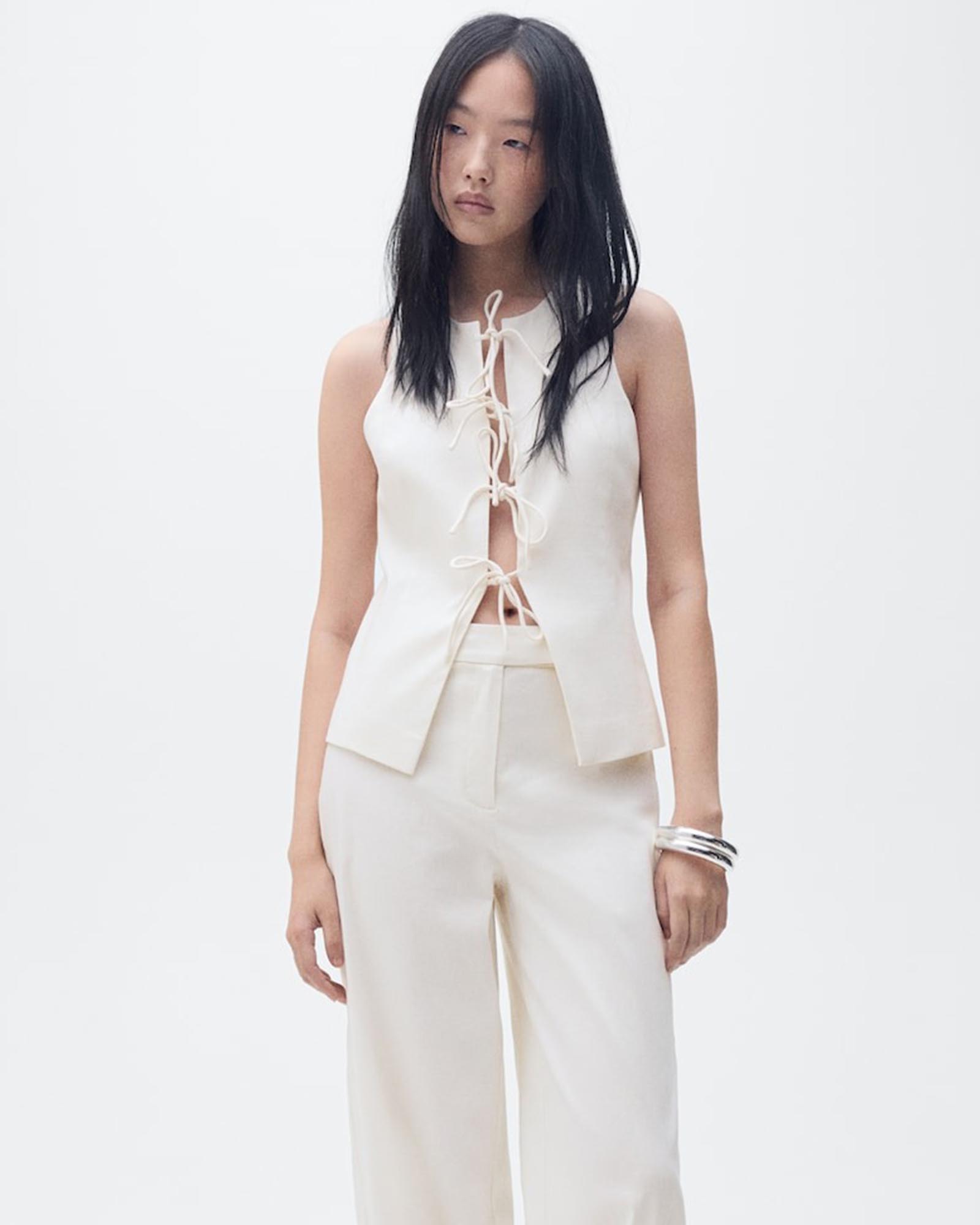 Ana Linen-Blend Top