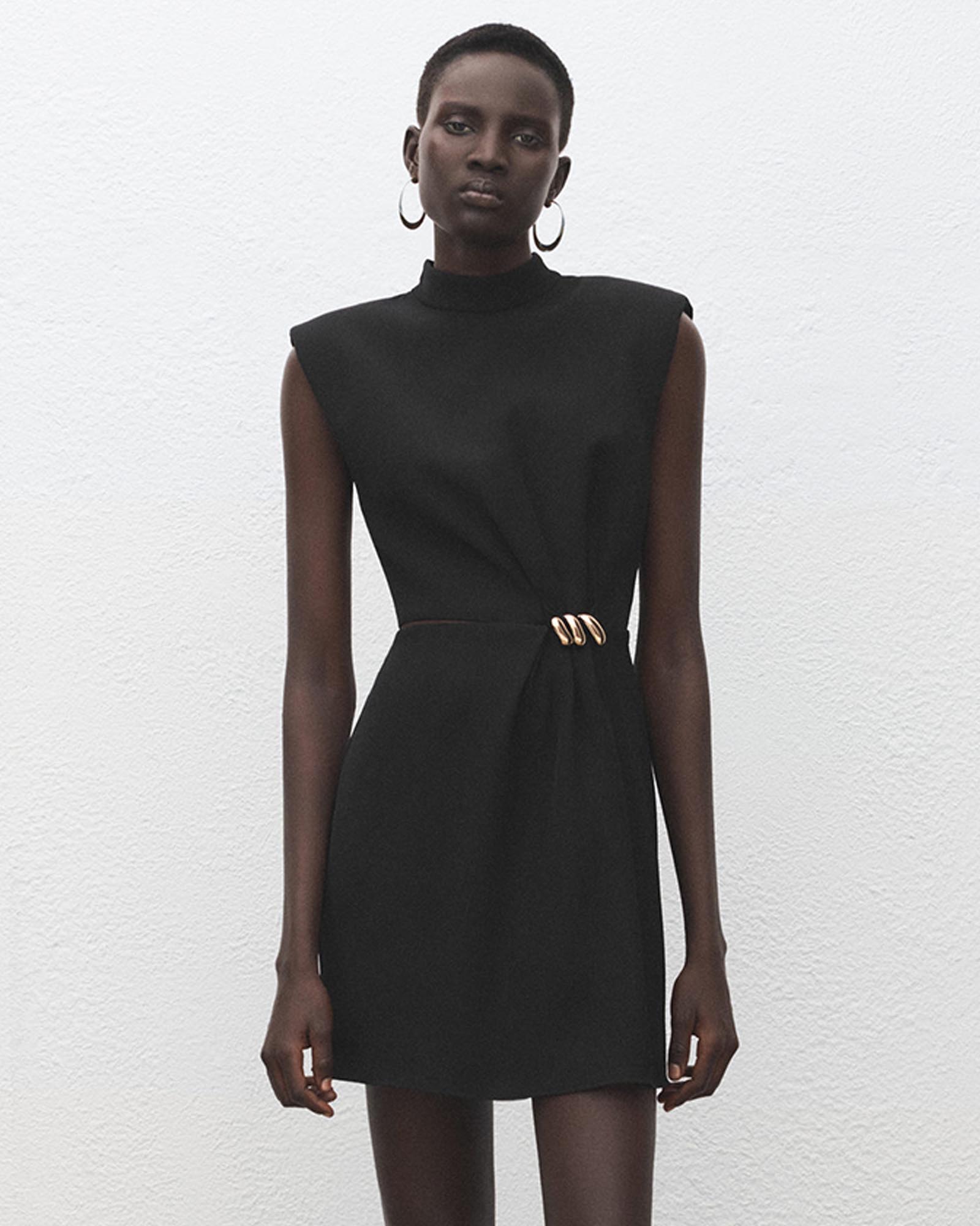 Dress With Metal Embellishment And Cut-Out