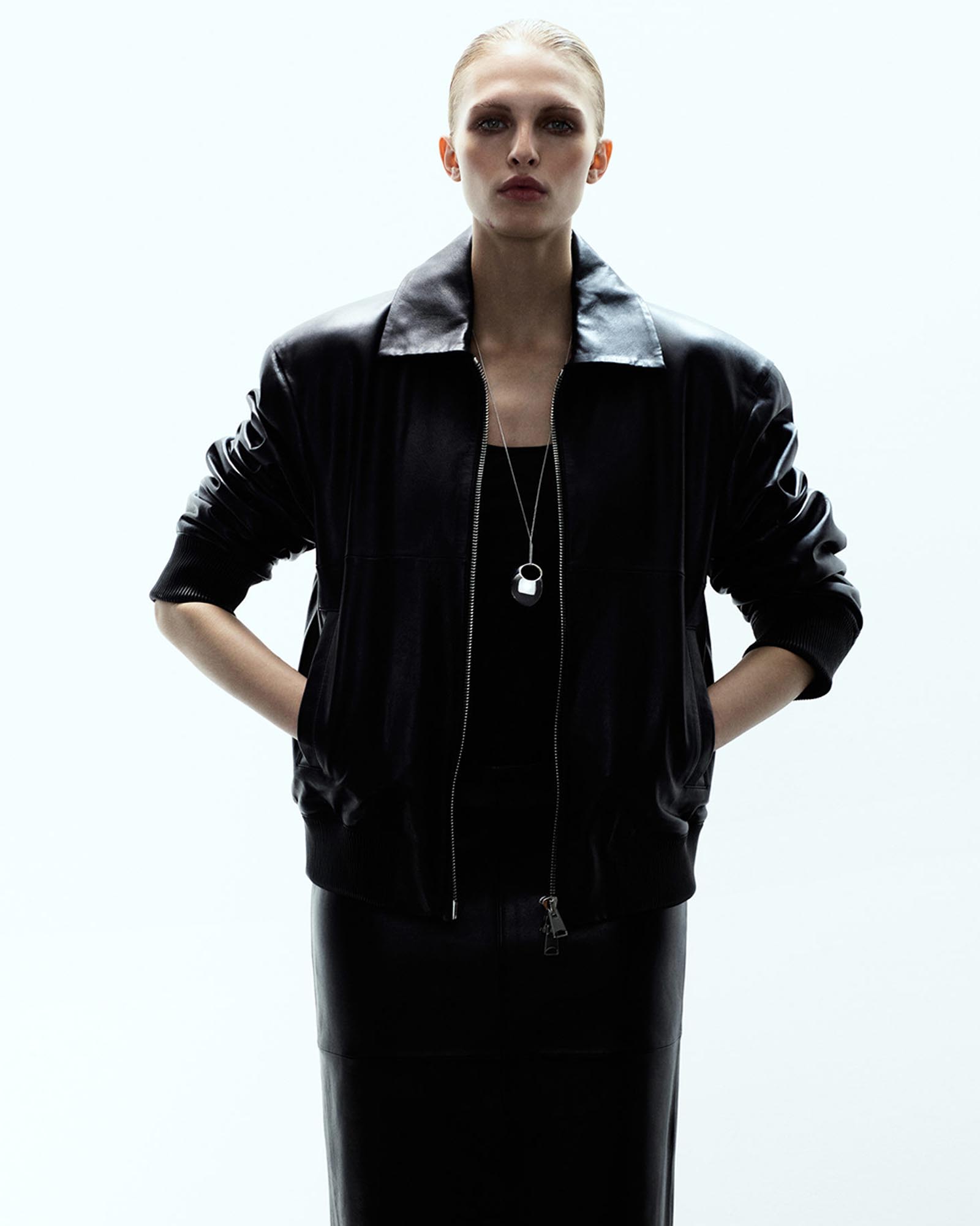 Leather Bomber Jacket