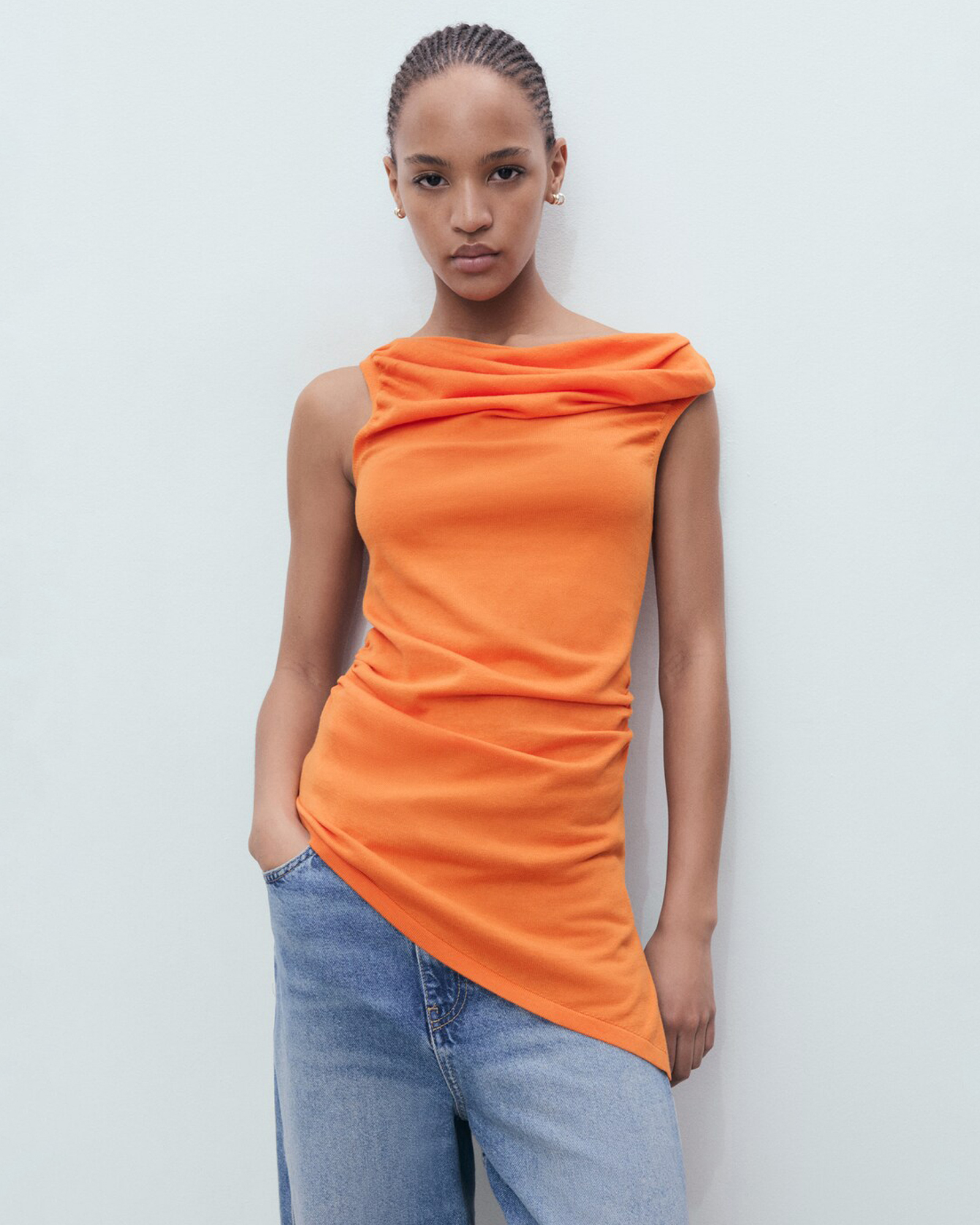 Draped Knit Top