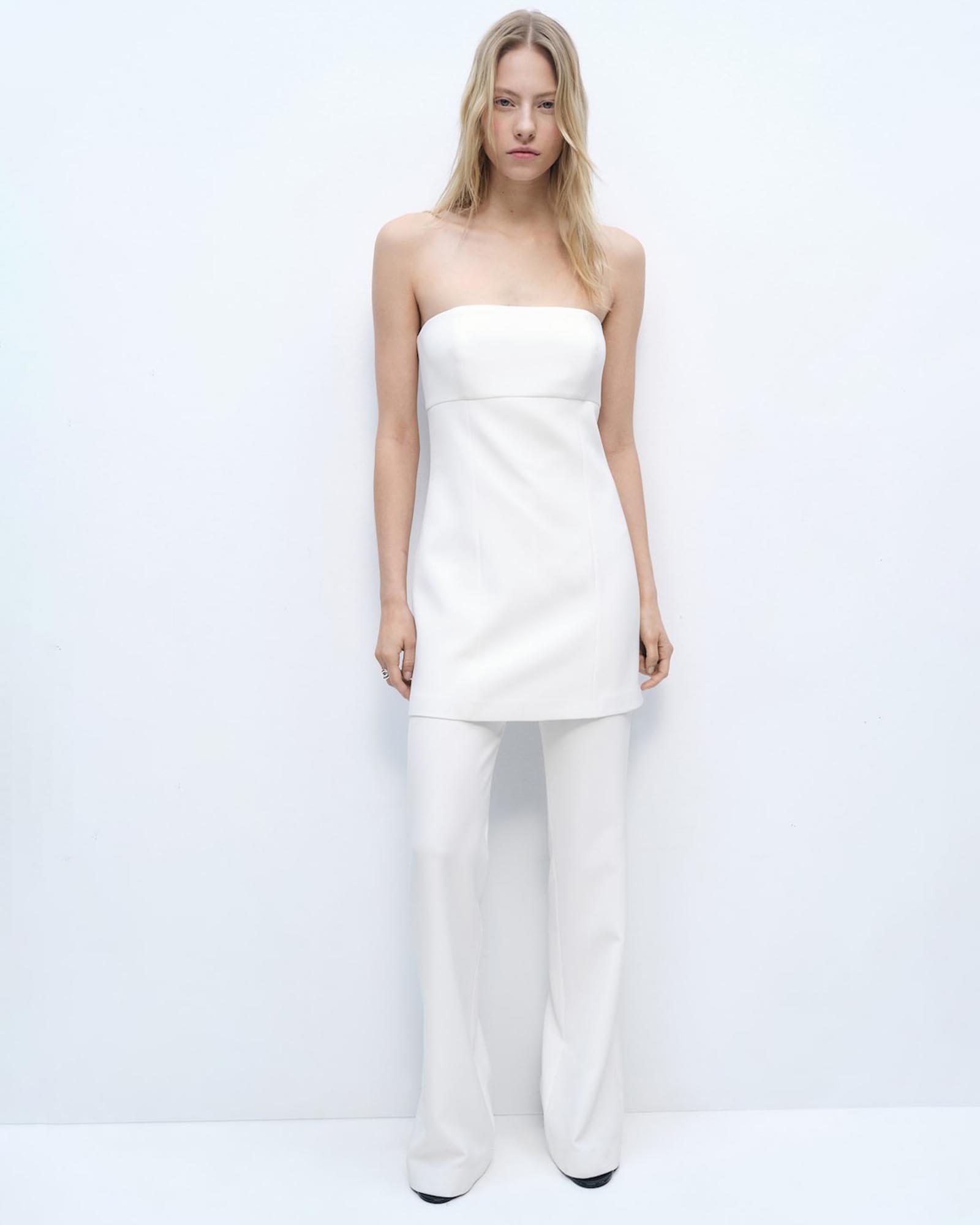 Triny Combined Strapless Jumpsuit