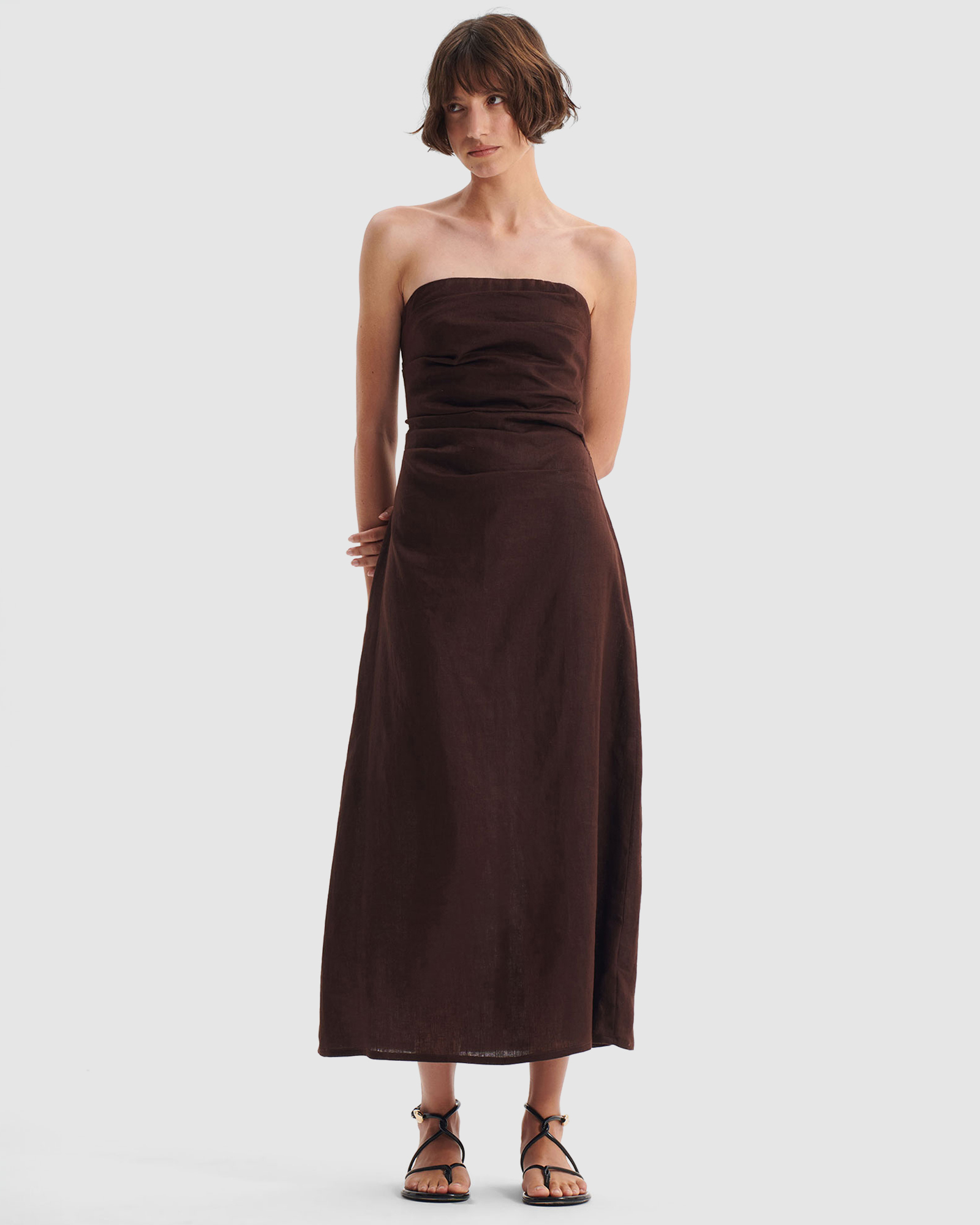 Rio Linen Strapless Dress