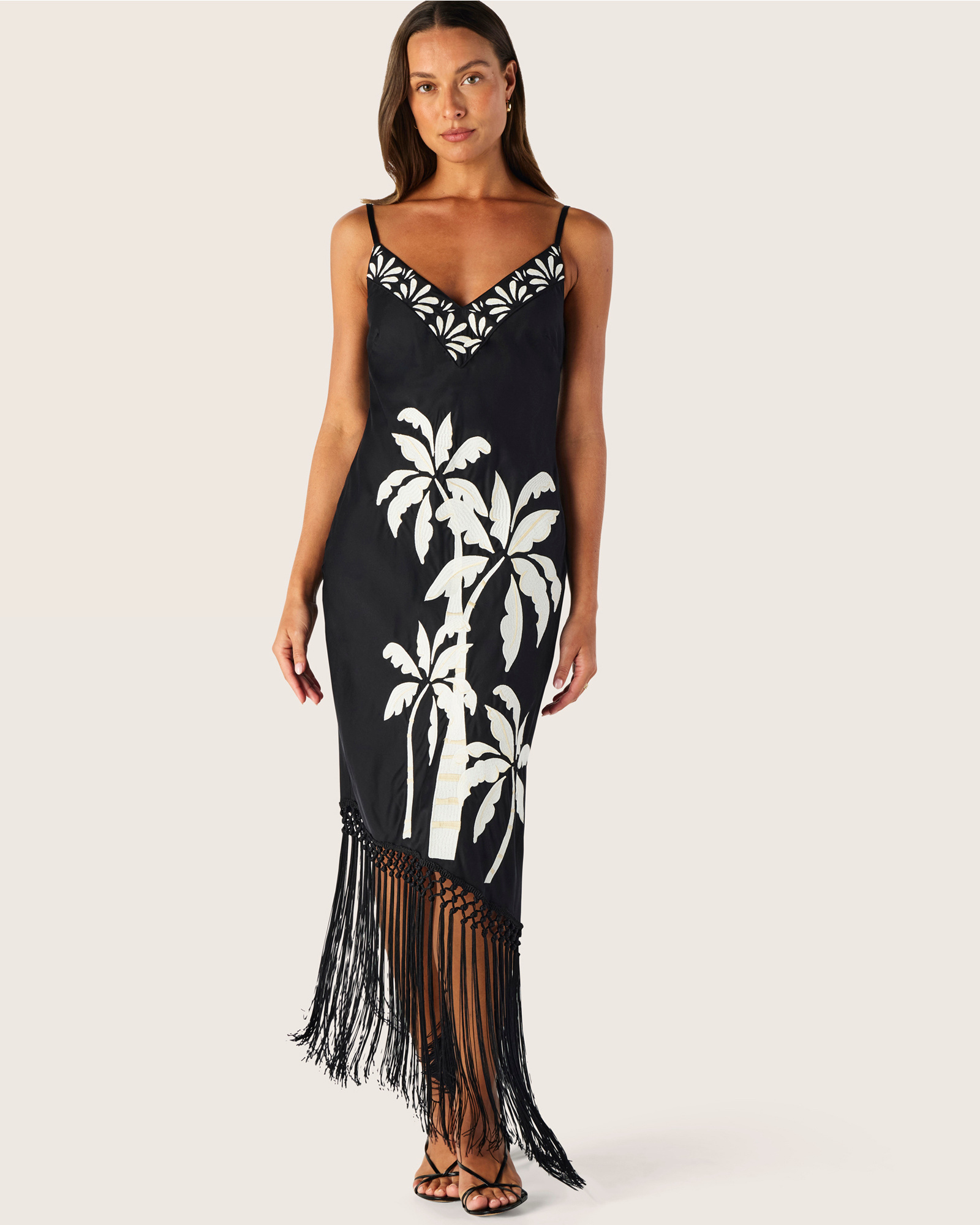 Kala Embroidery Strappy Dress