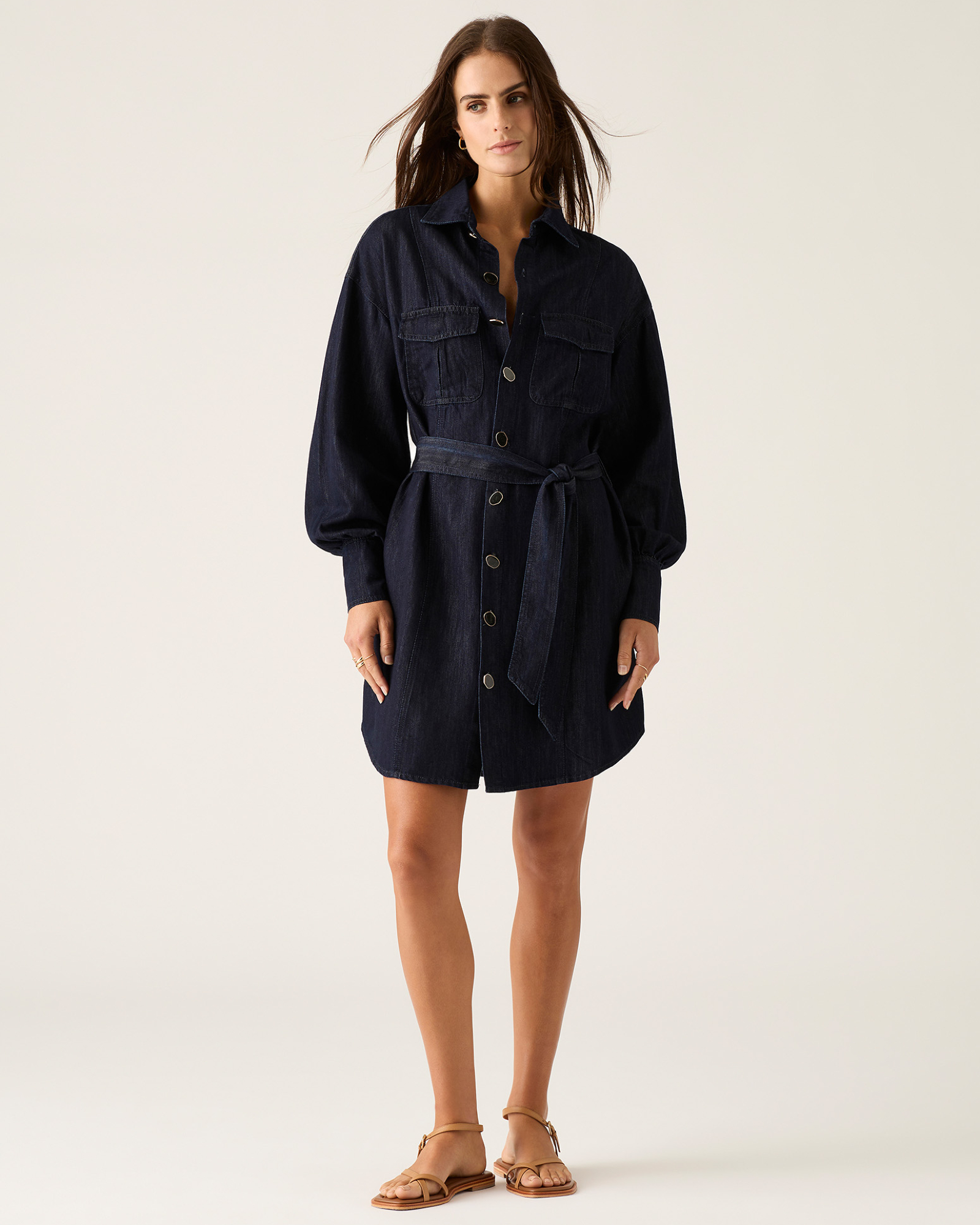Ana Denim Shirt Mini Dress