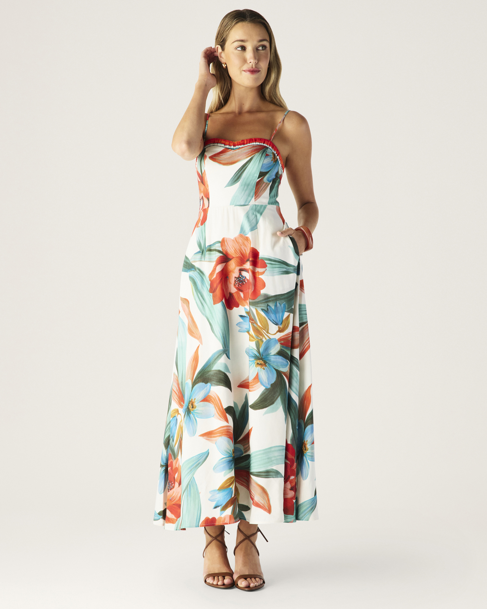 Fiorina Print Midi Dress