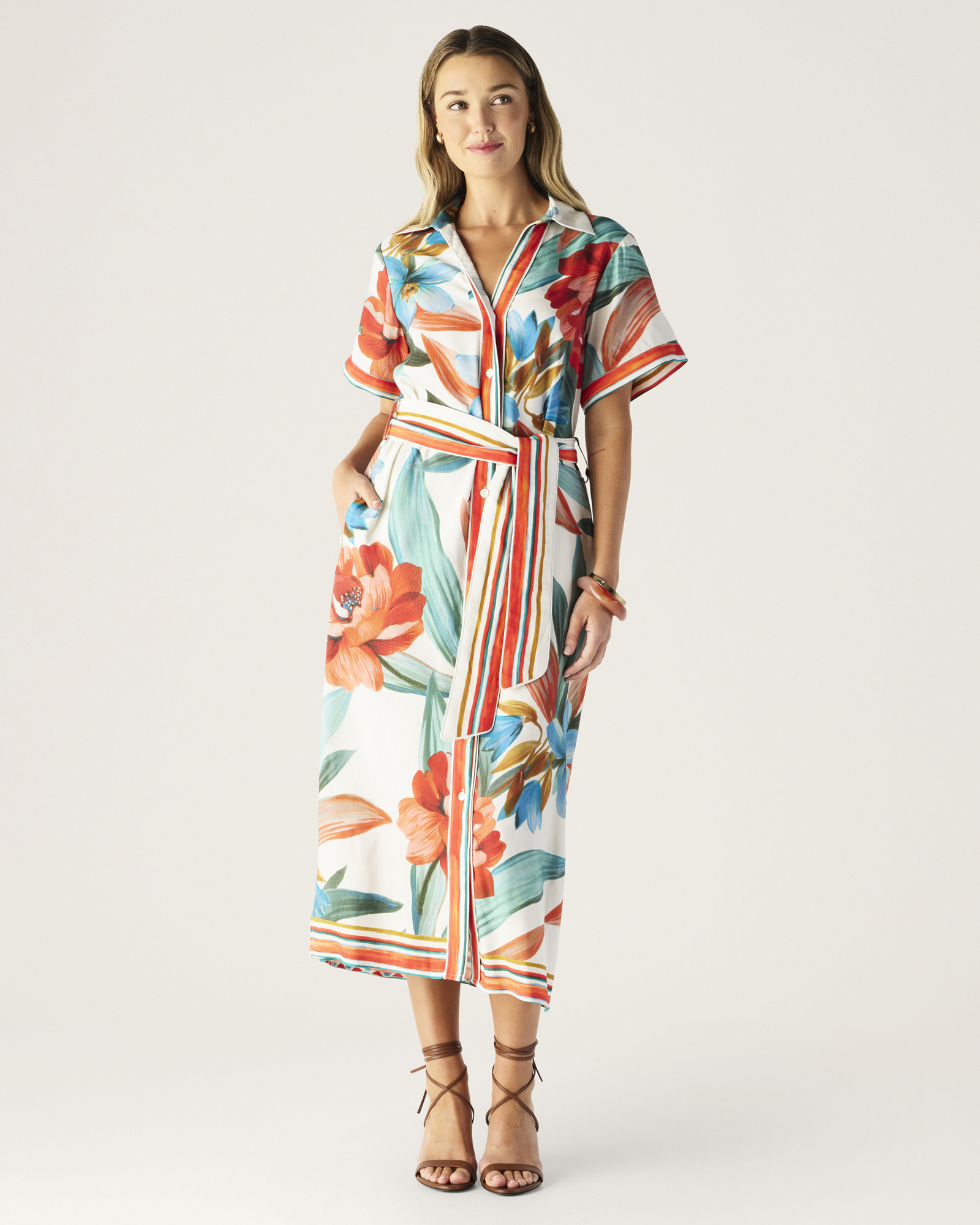 Fiorina Print Shirt Dress