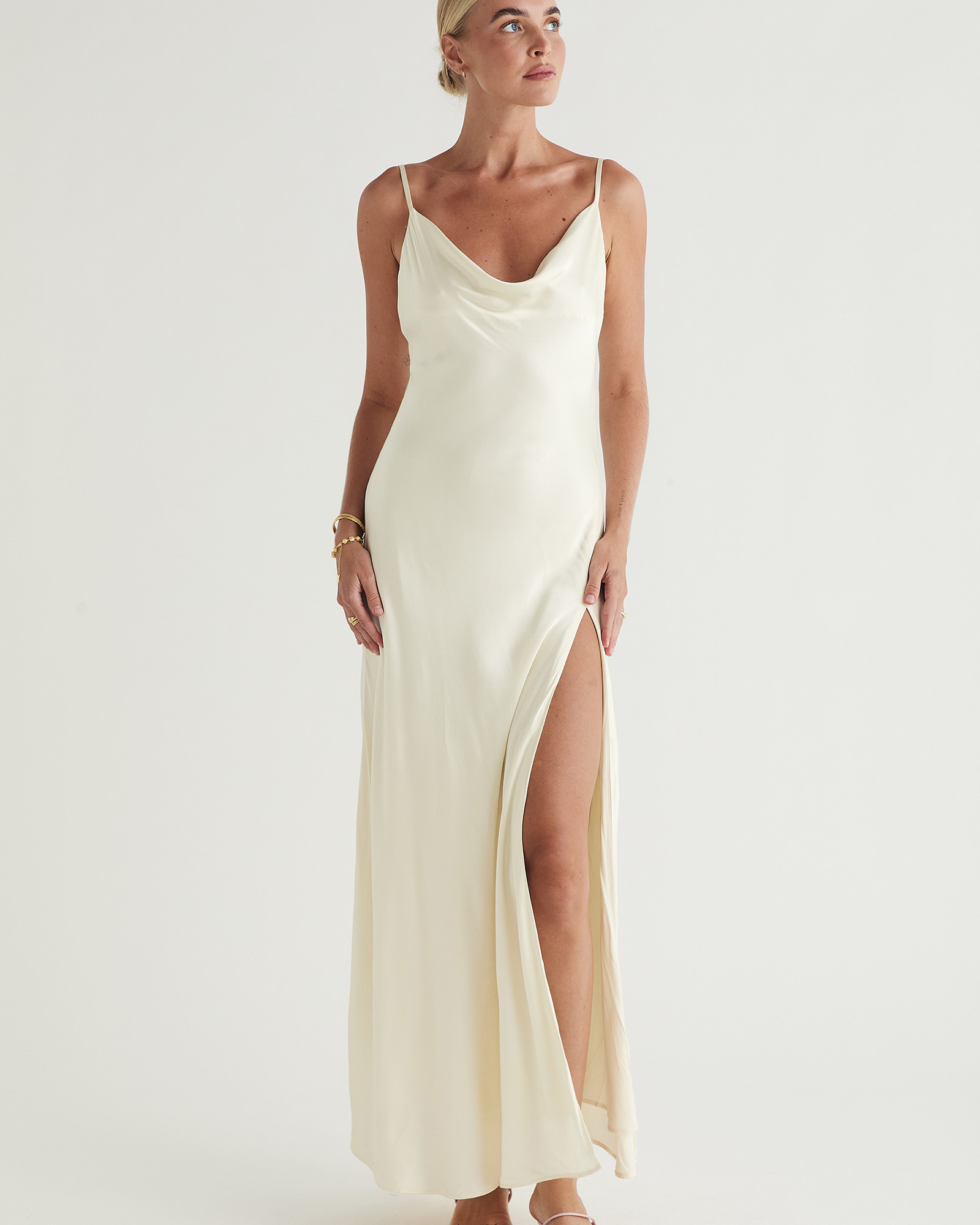 Calista Cowl Neck Midi Dress