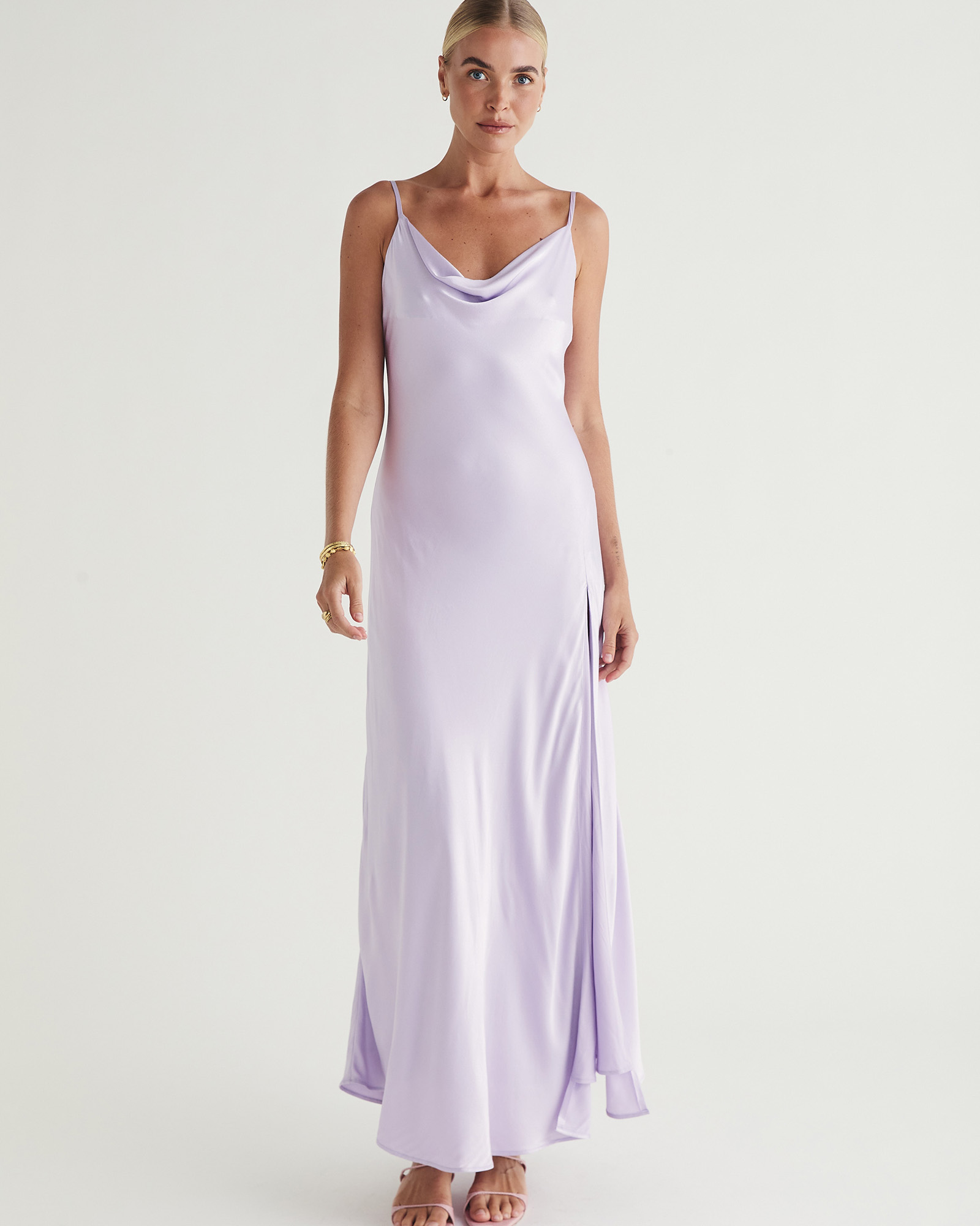 Calista Cowl Neck Midi Dress