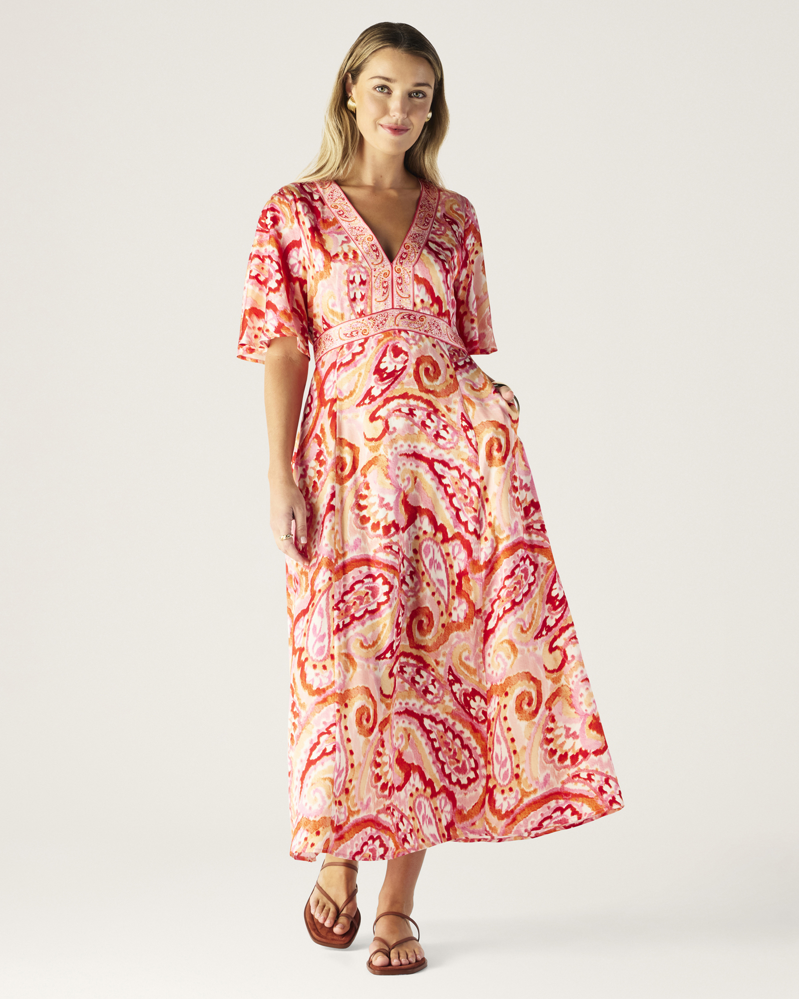 Serena Print Midi Dress