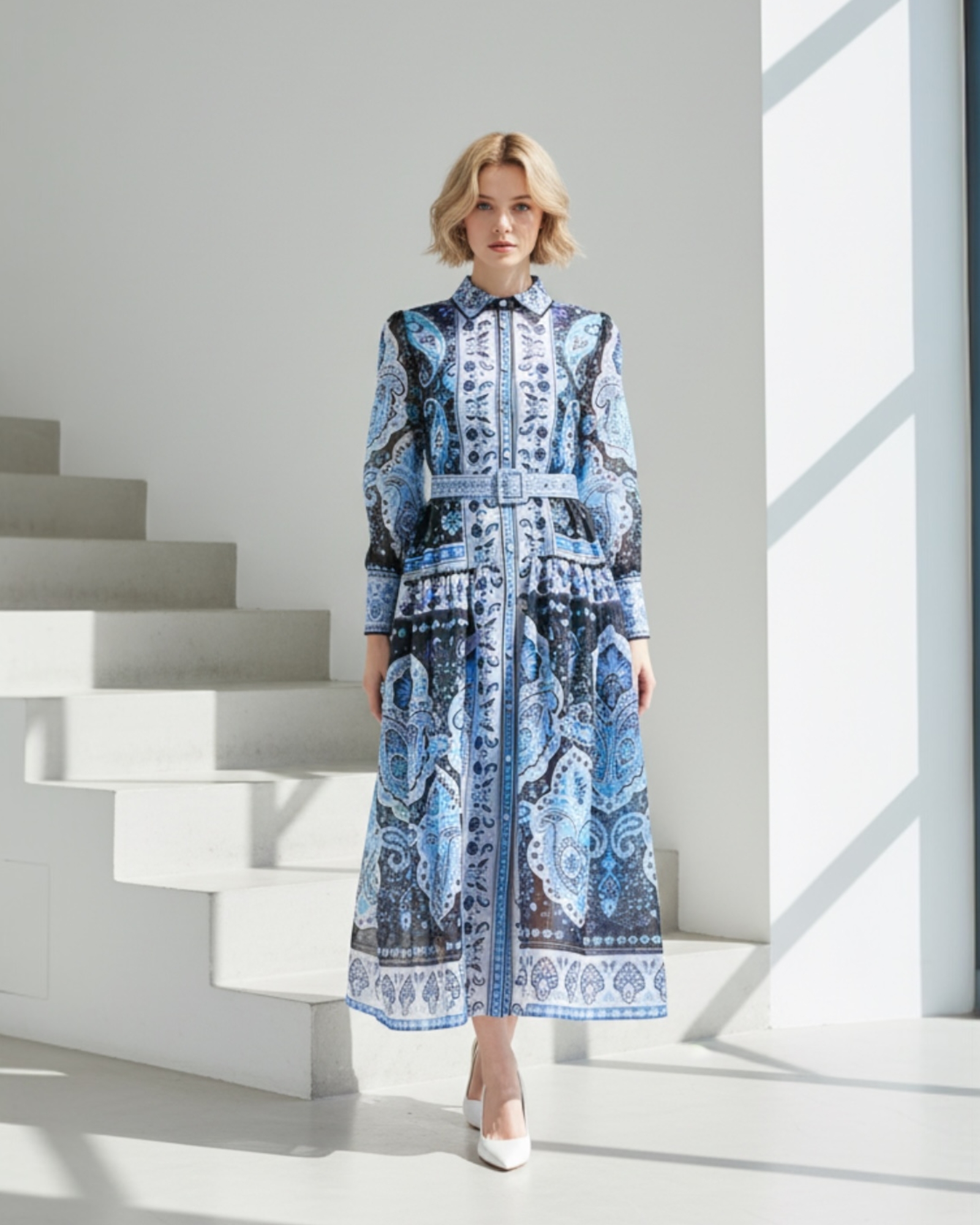 Liora Printed Sheer Dress