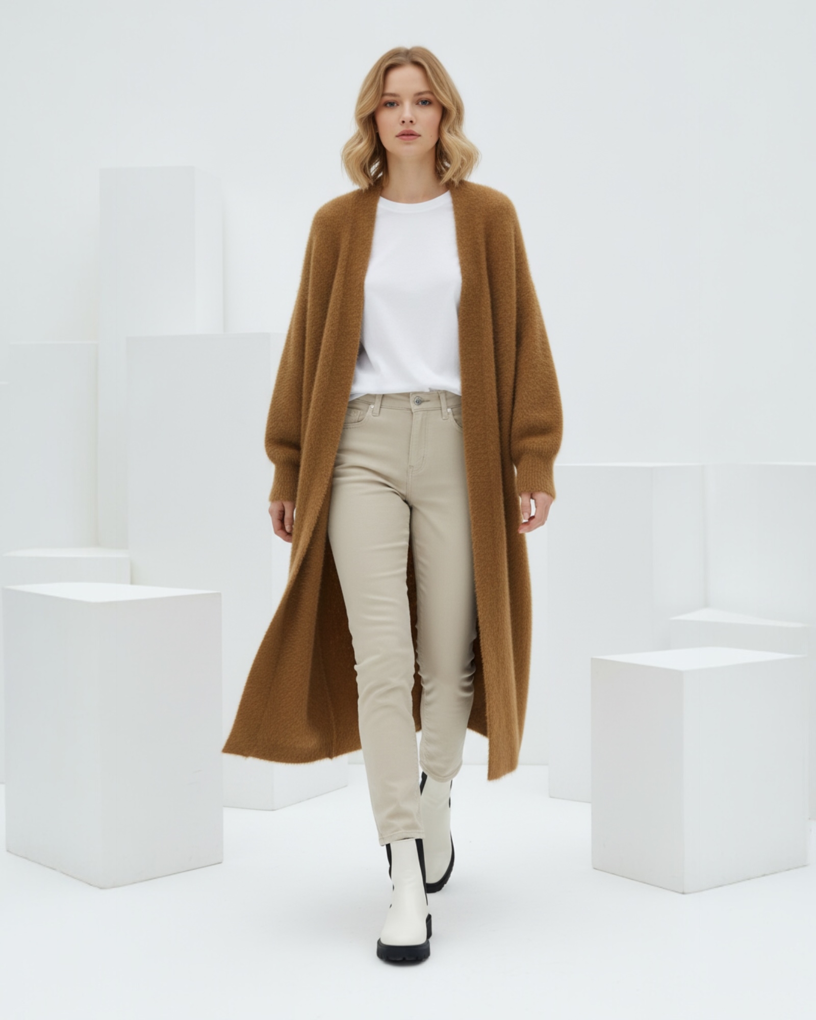 Anya Long Fluffy Cardigan