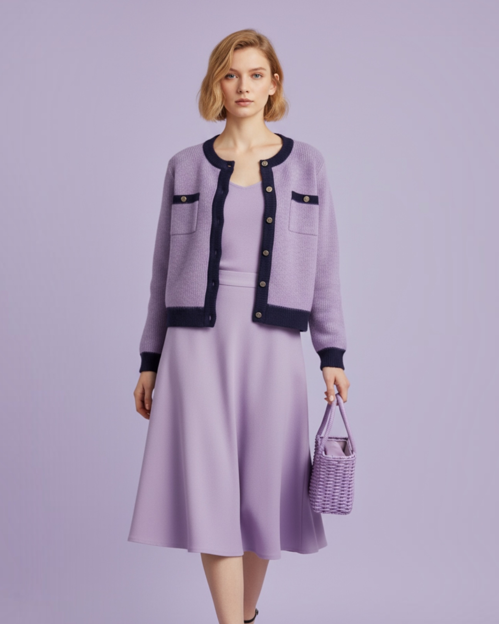 Sybil Colour Block Knit Cardigan