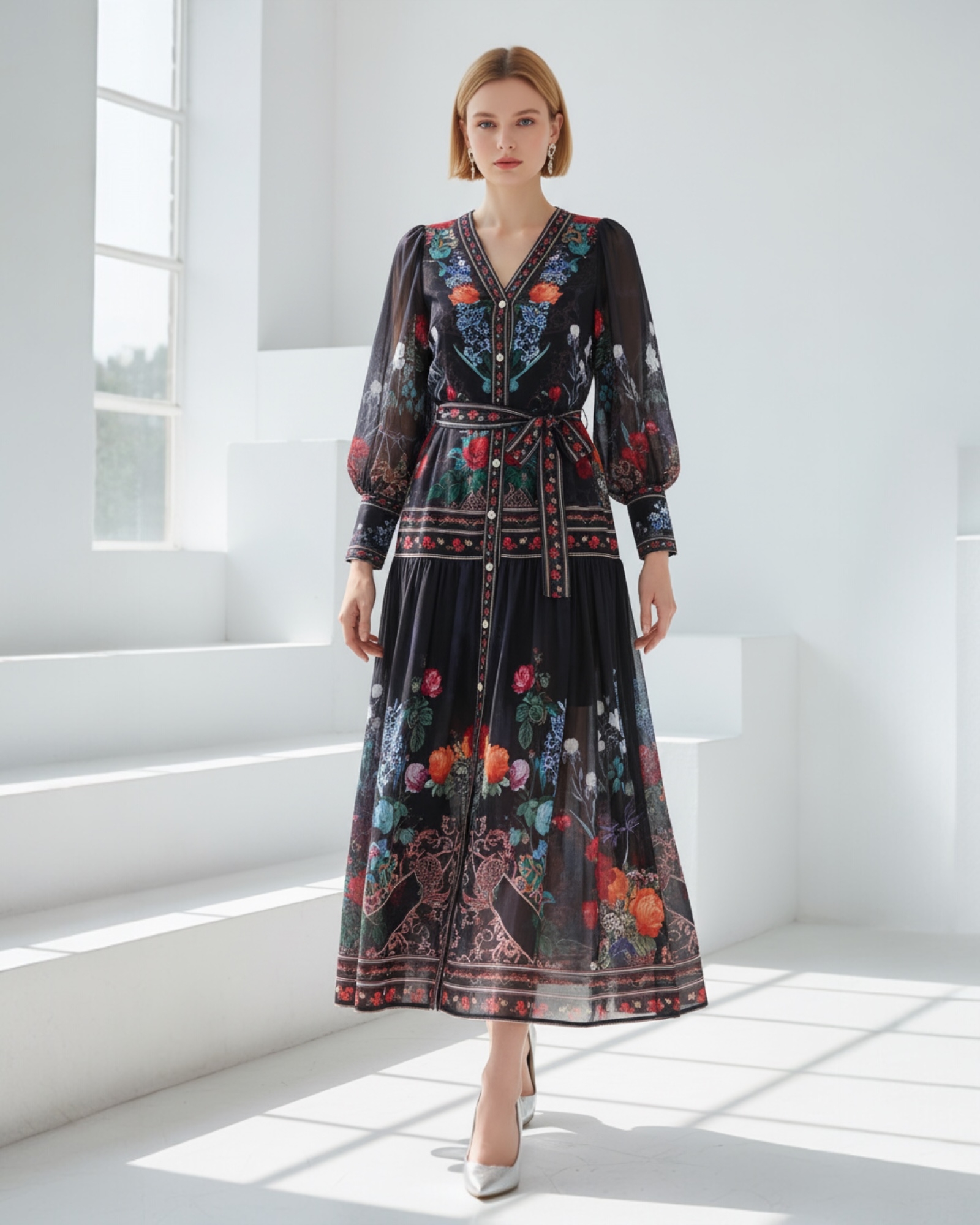 Mapie Printed Dress