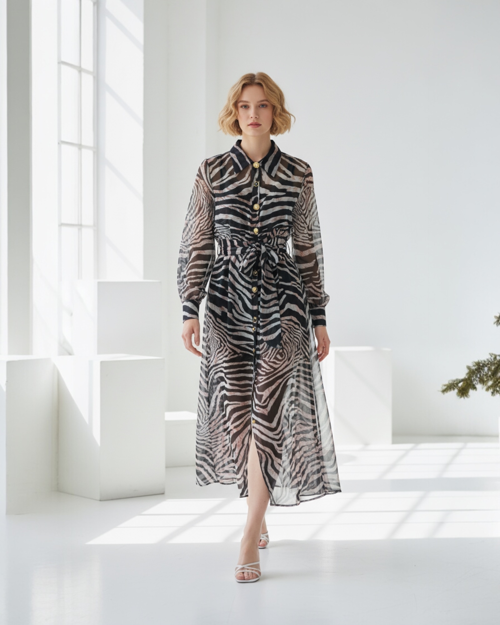 Mia Leopard Sheer Dress