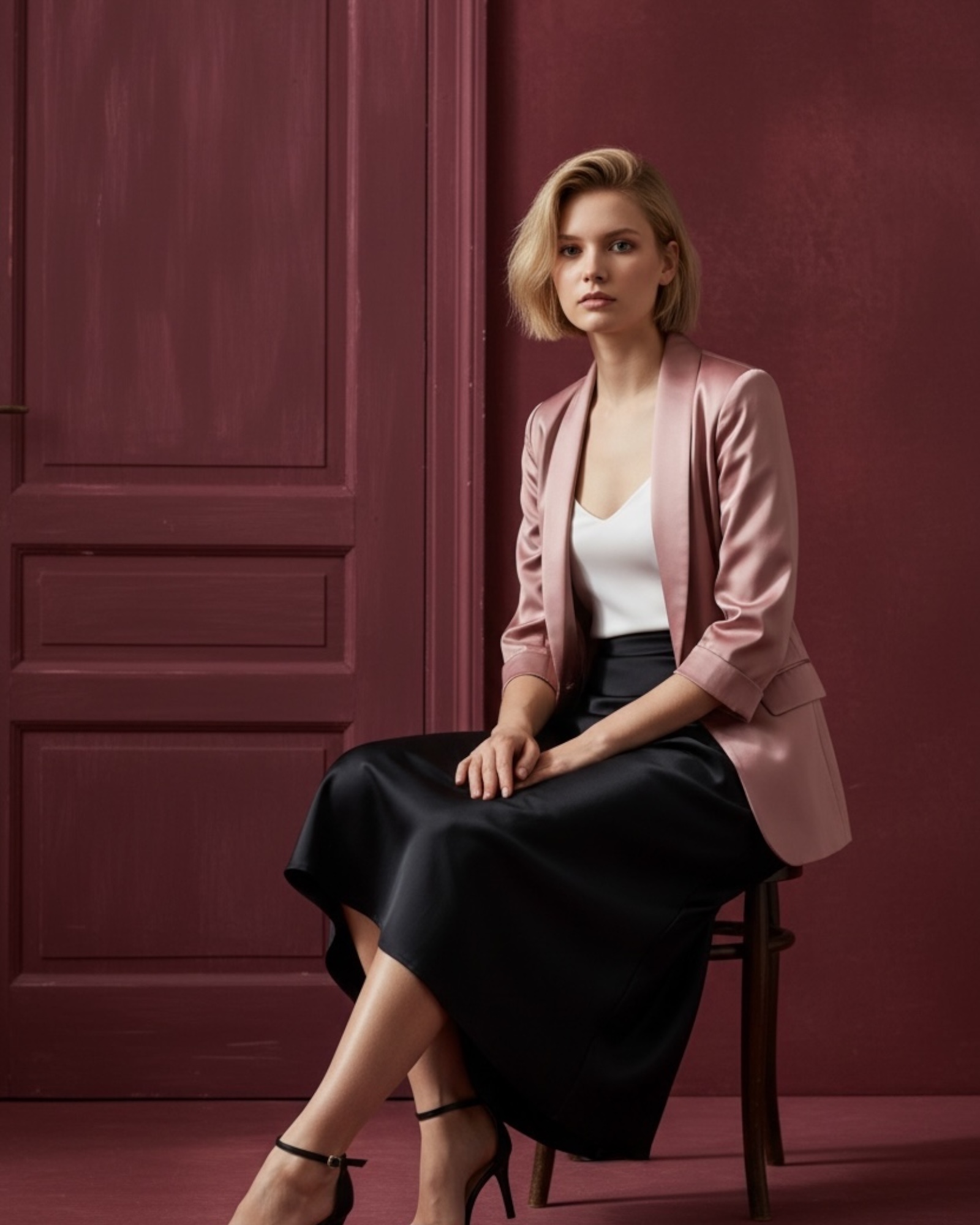 Olivia Silk Blazer