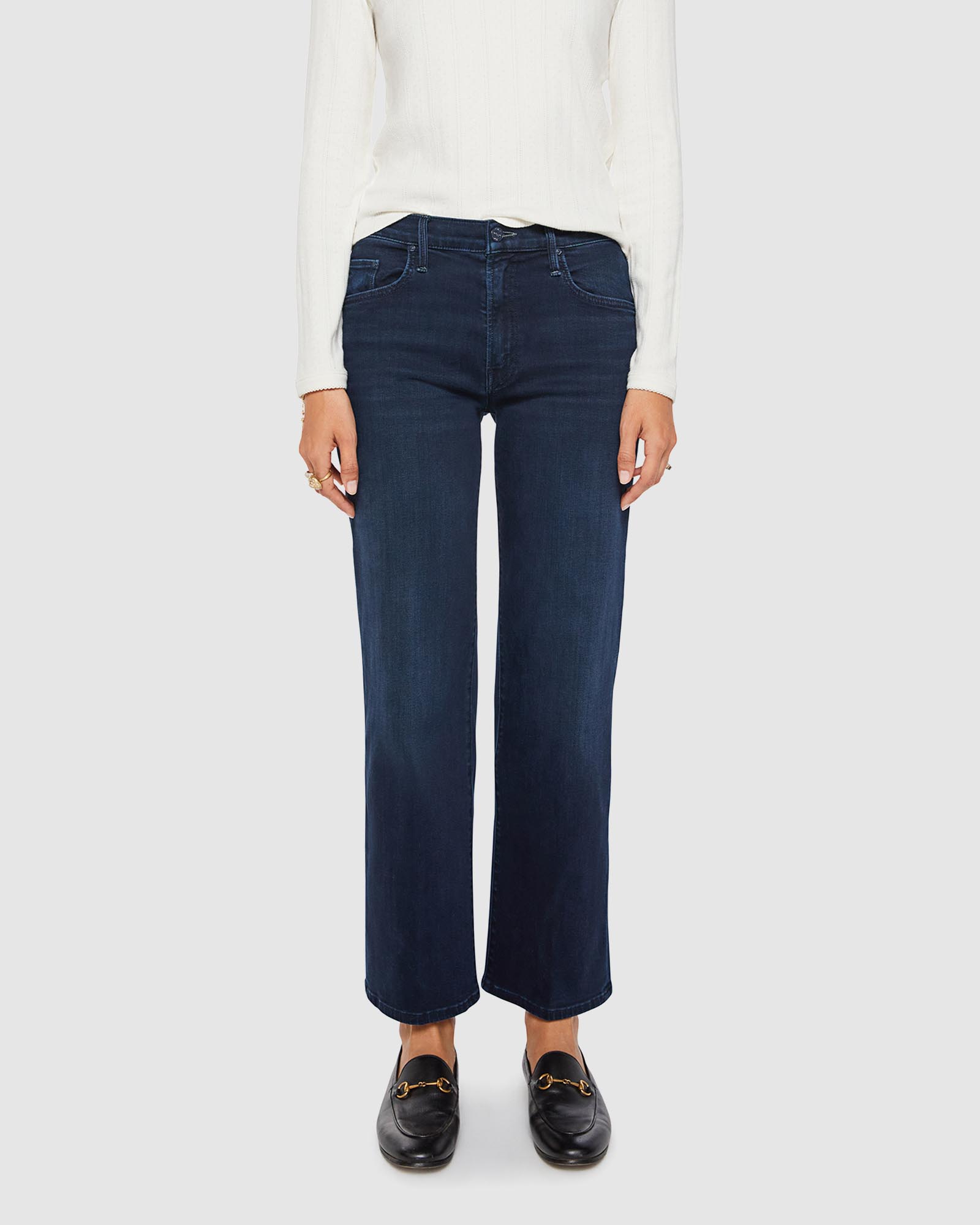 The Mid Rise Zip Rambler Ankle Jeans