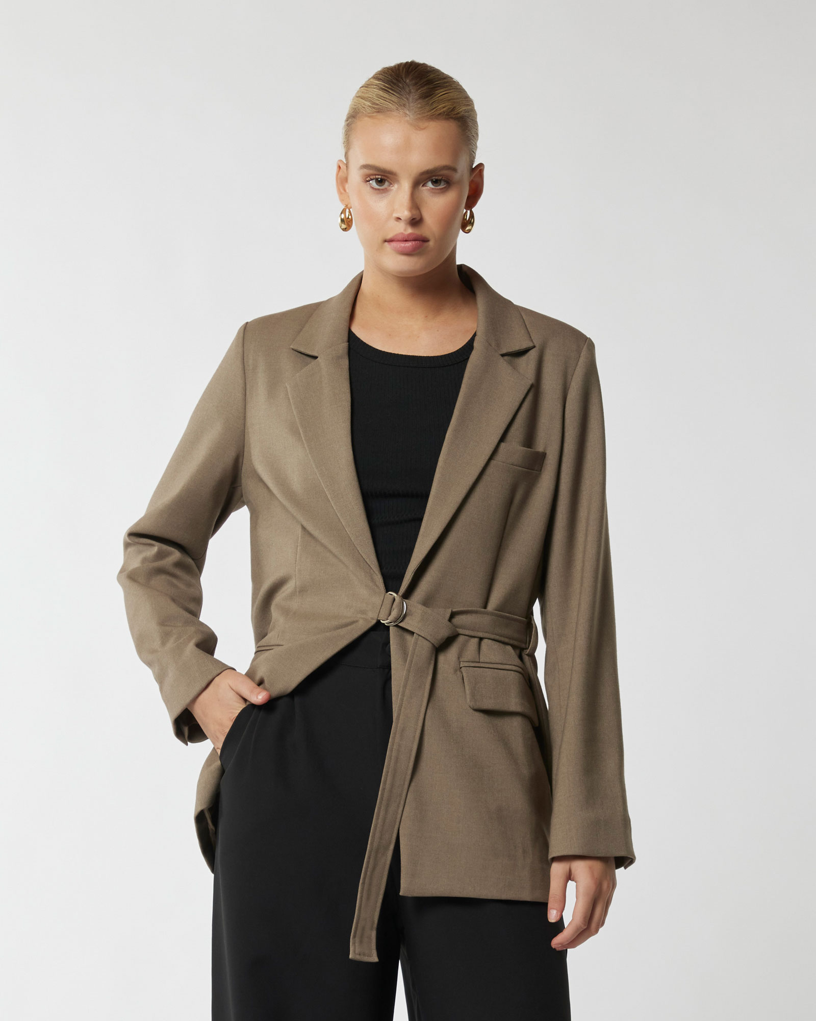 River Edge Belted Blazer
