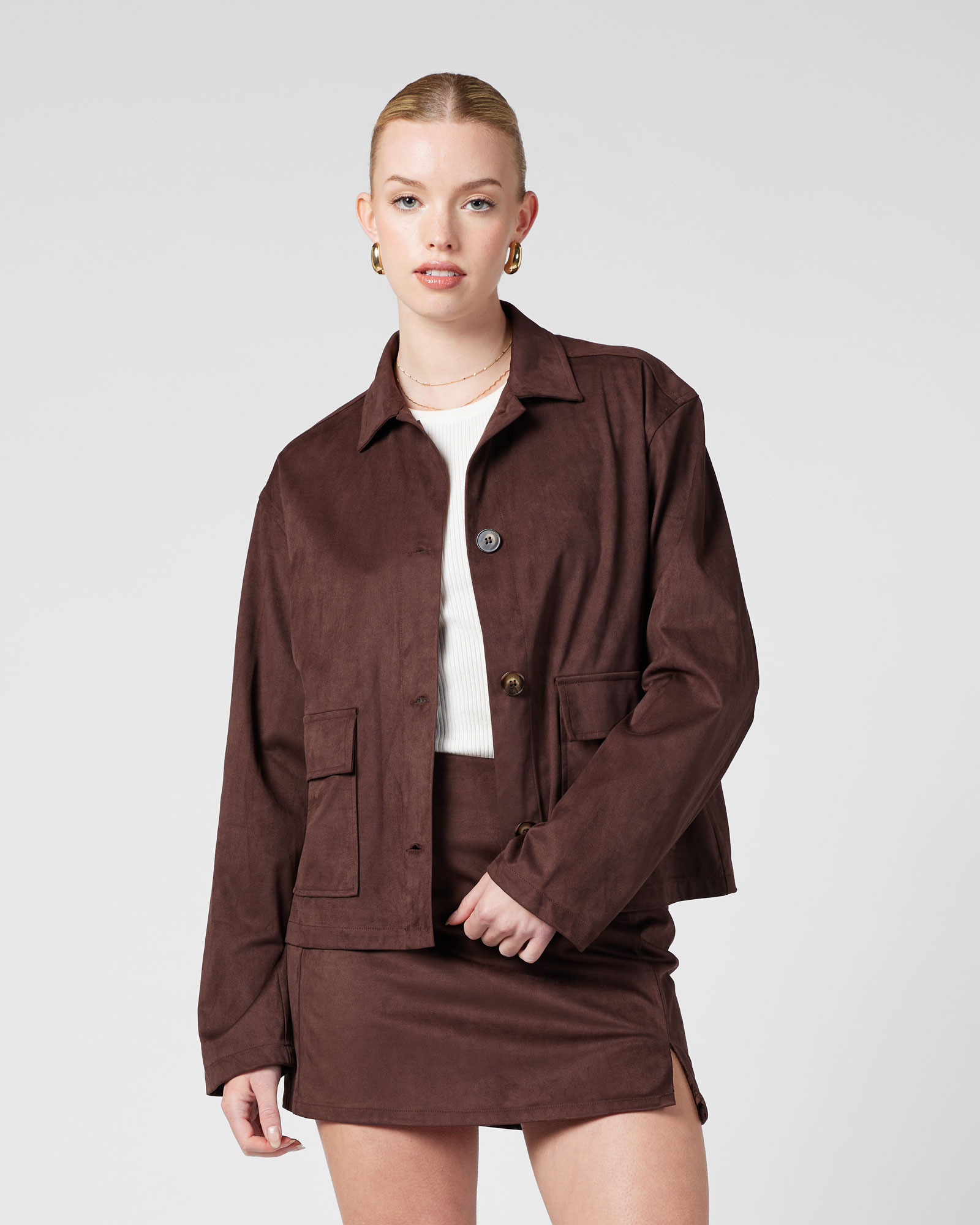 Faux Suede Jacket