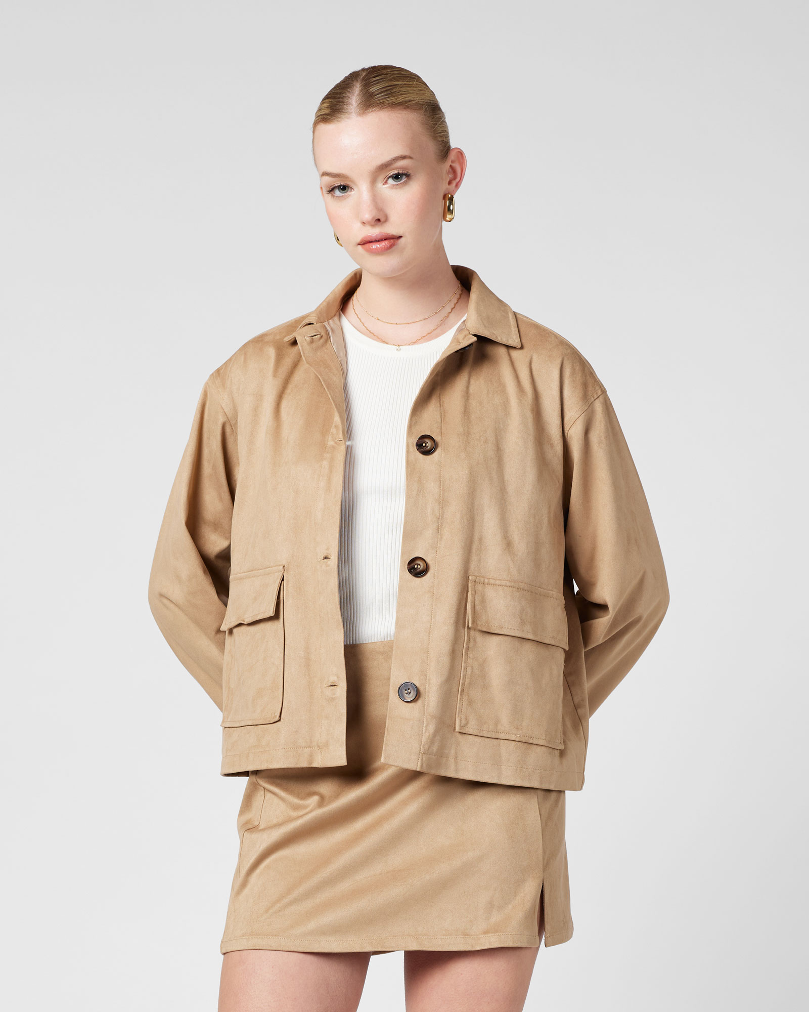 Faux Suede Jacket