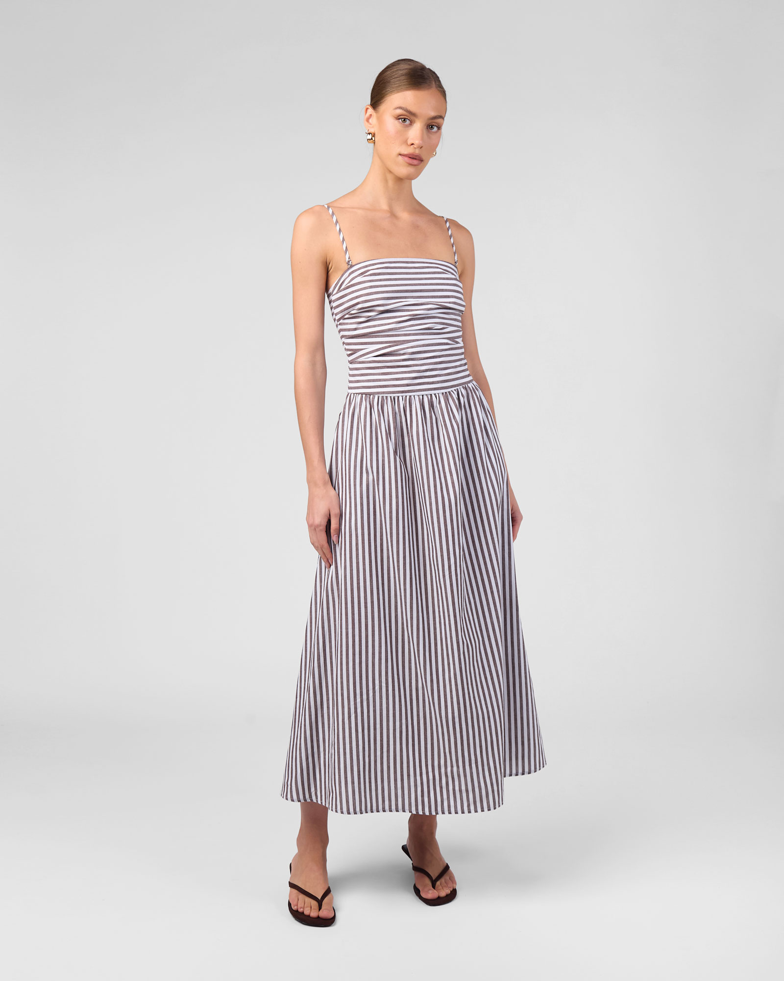 Stripe Strapless Dress