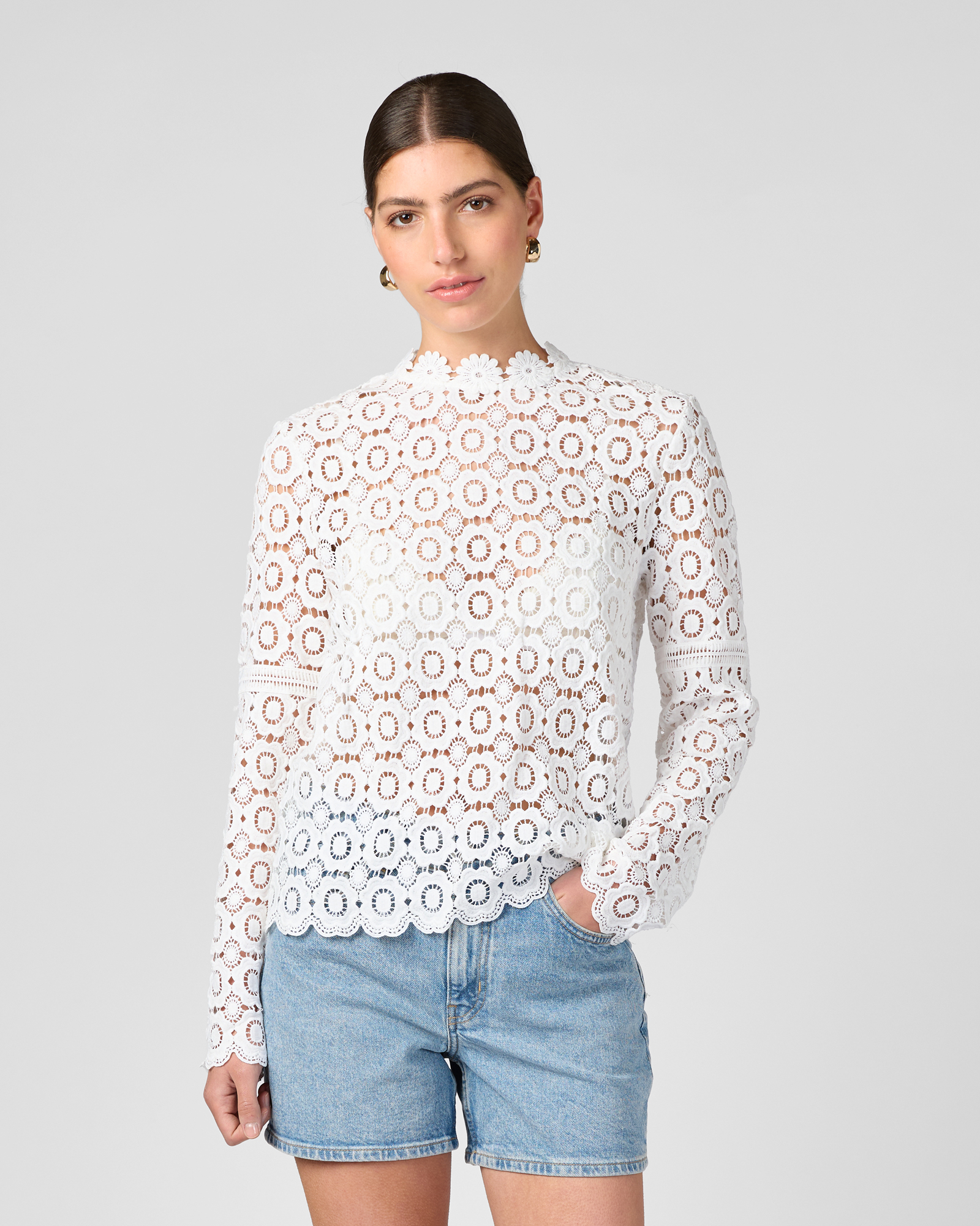 Long Sleeve Lace Top