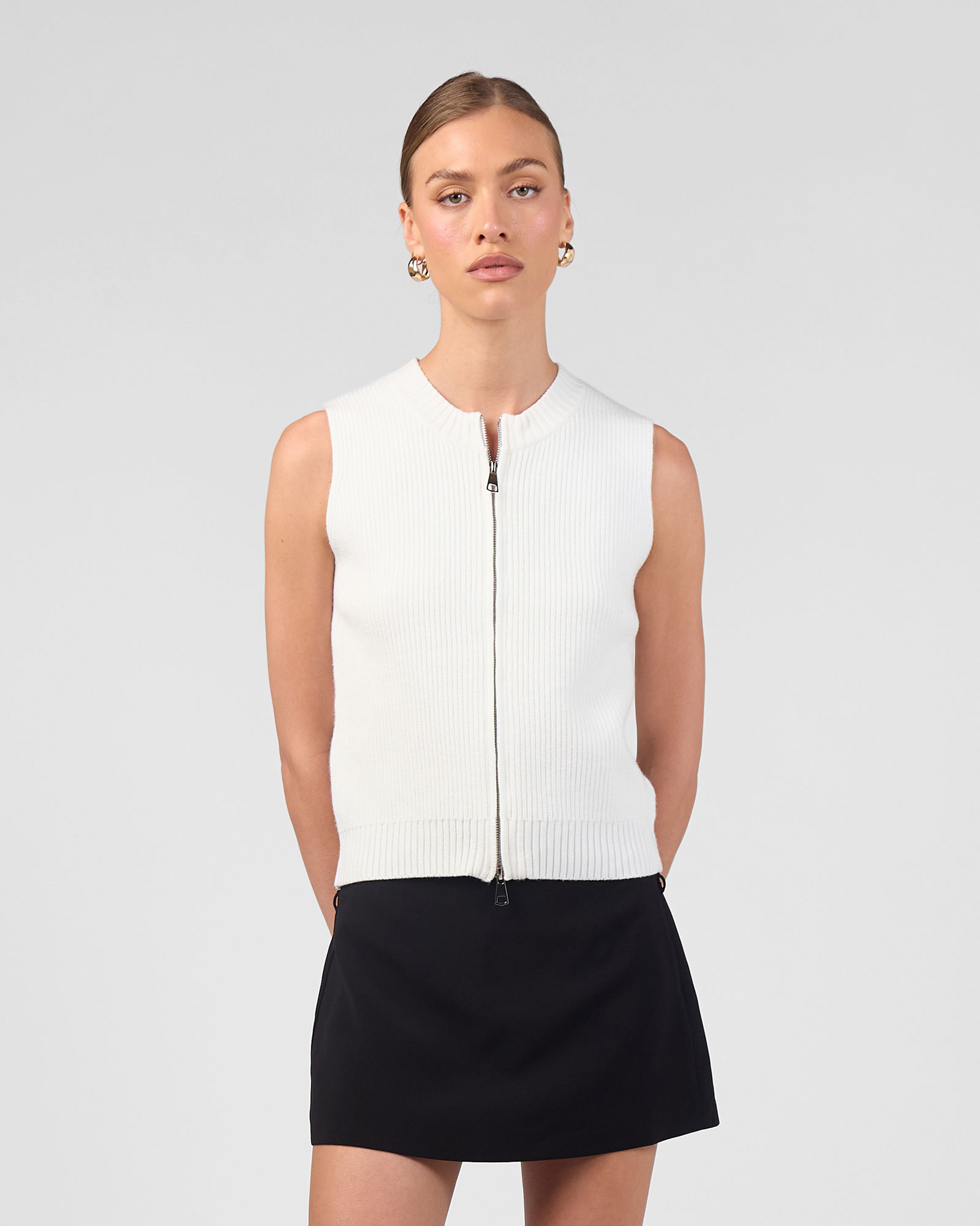Taking Sides Zip Vest Top