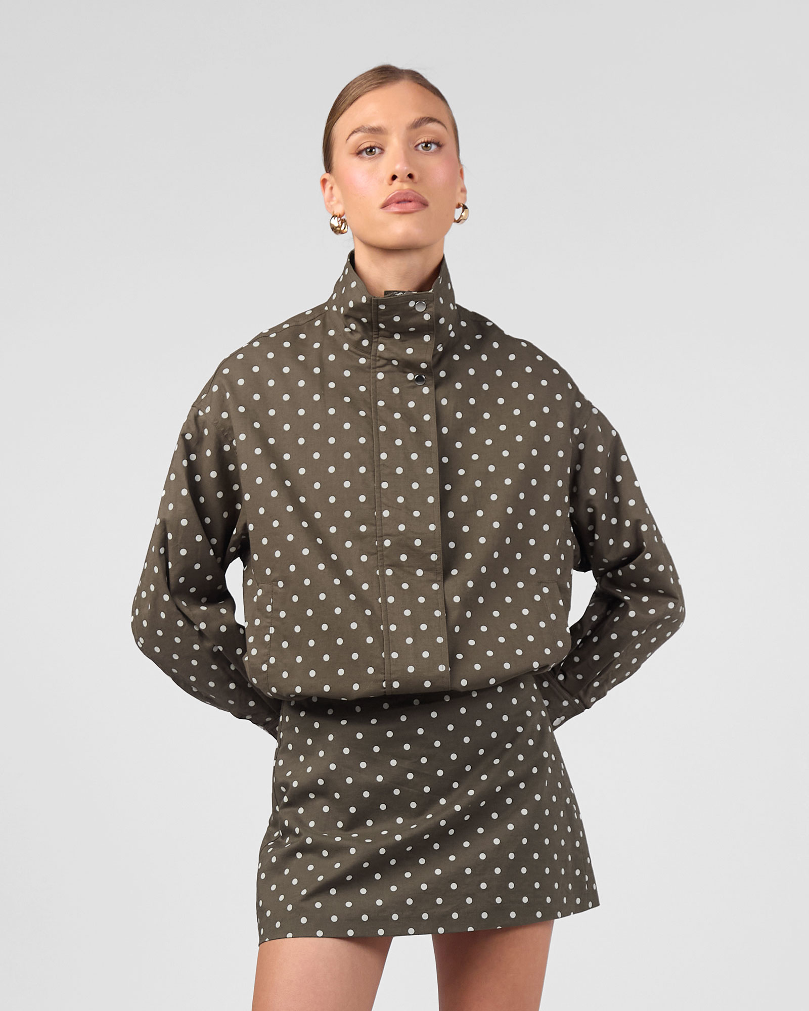 Funnel Neck Bomber Jacket
