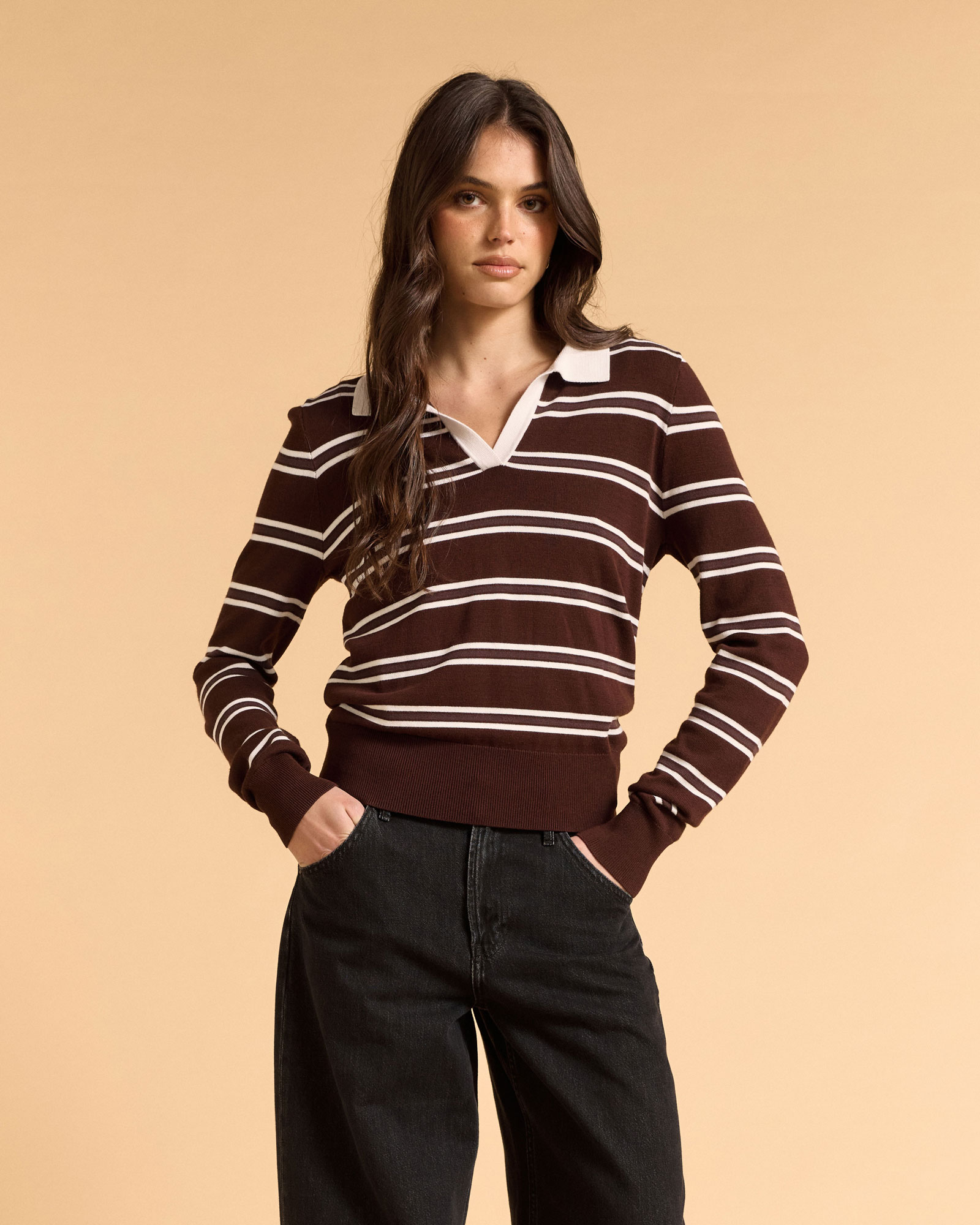 Striped Polo Knit